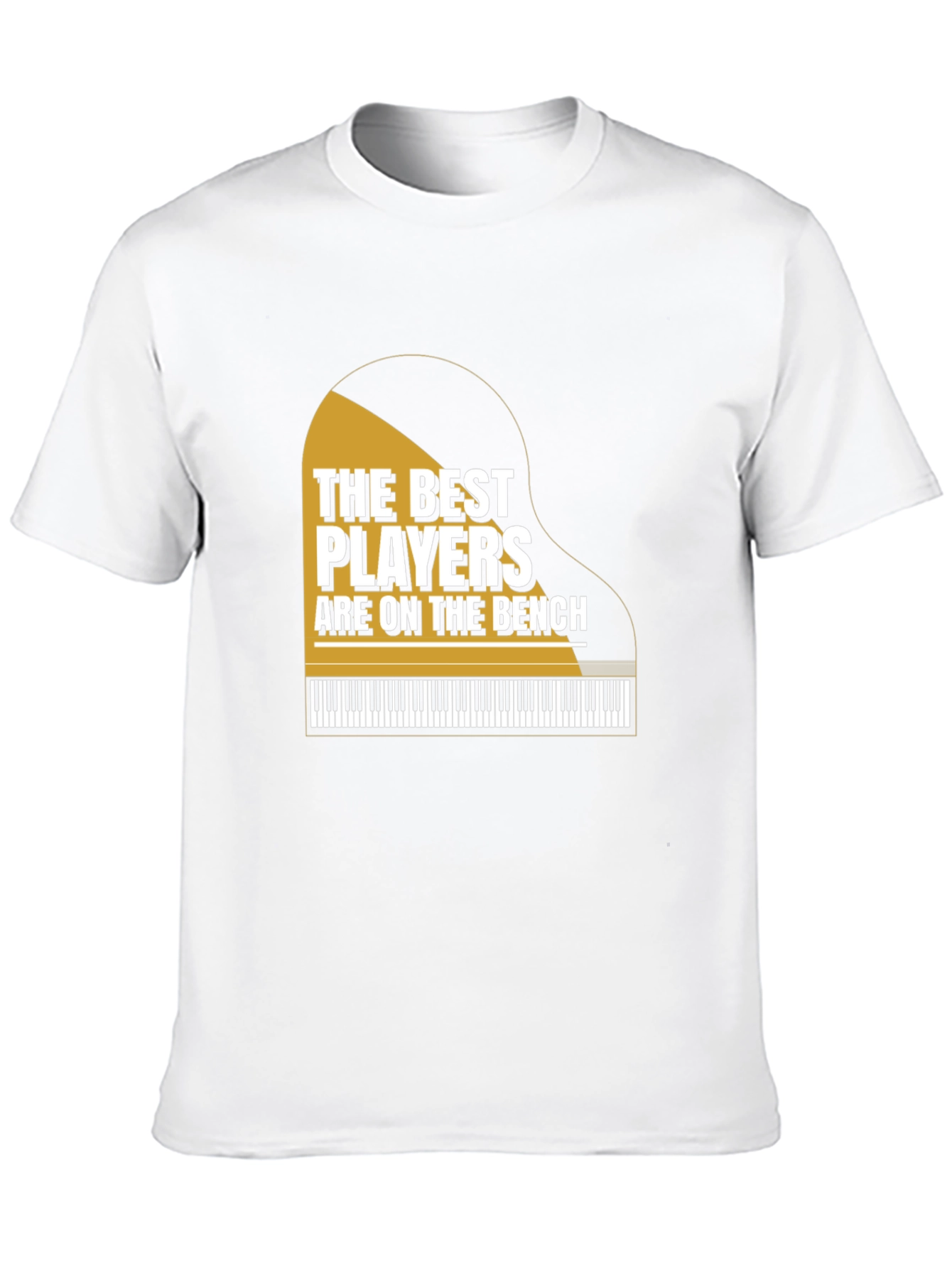 Black Piano Player T-Shirt - "The Best Players Are On The Bench" view 10