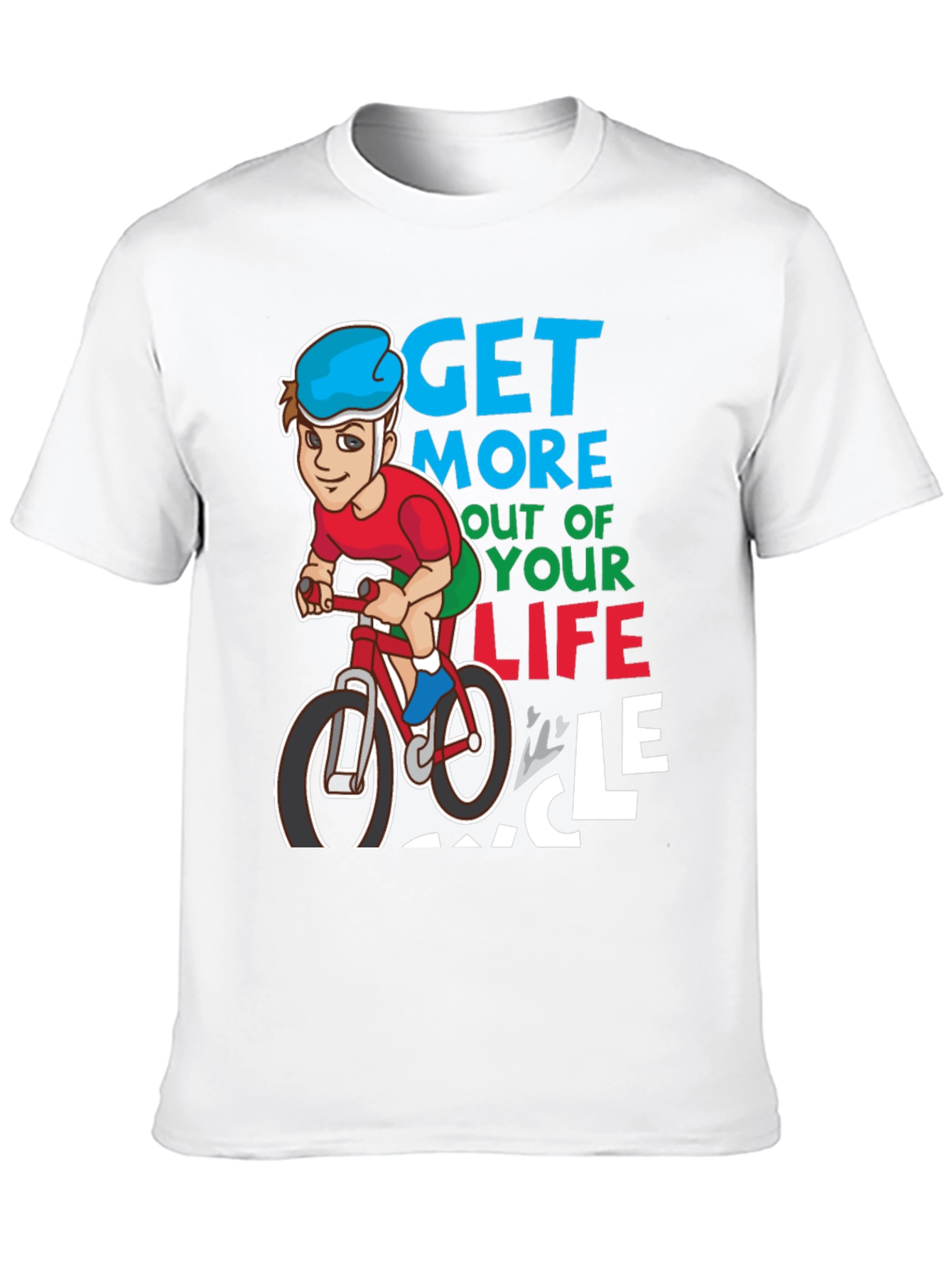 Black Get More Out of Your Life Cycle T-Shirt view 10