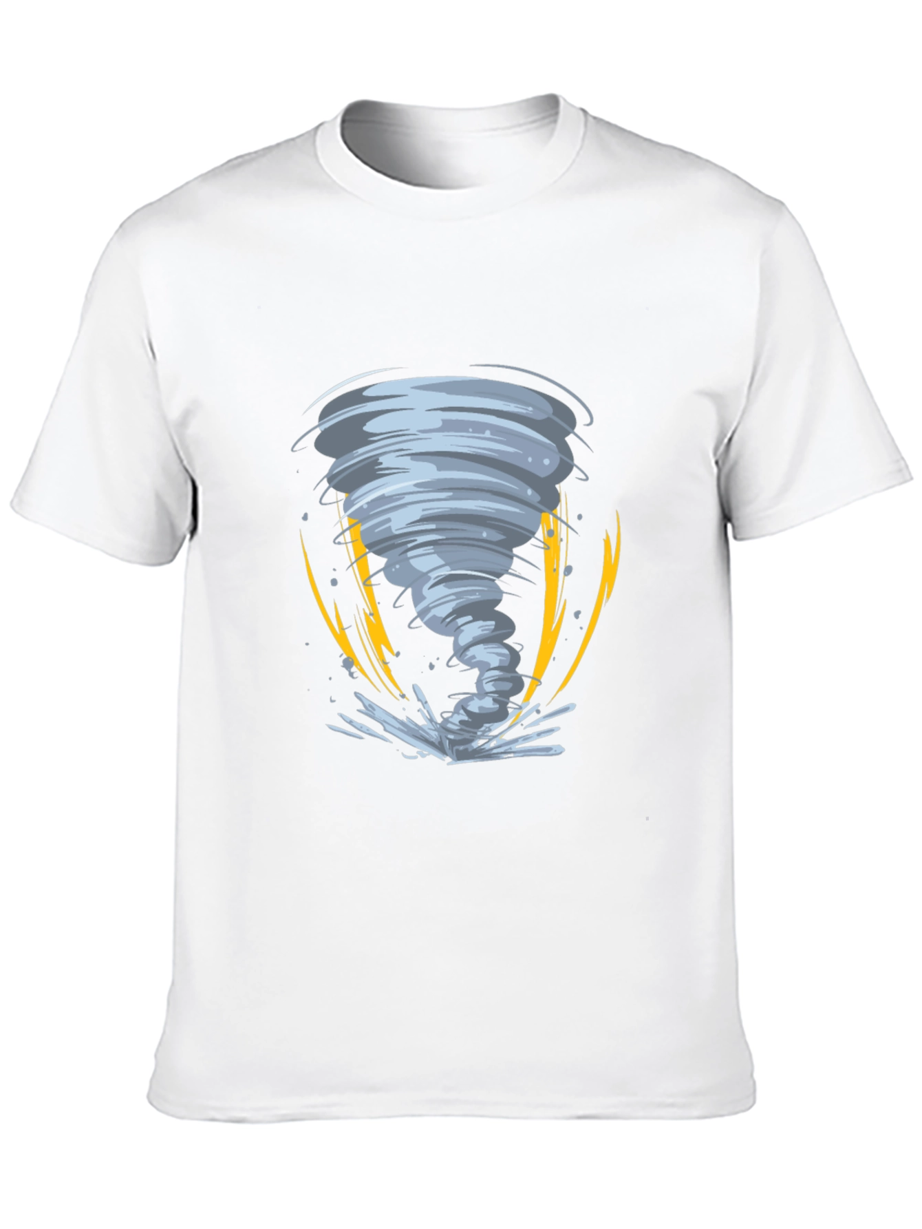 Black Tornado Graphic Tee - Black Cotton Casual Shirt view 10