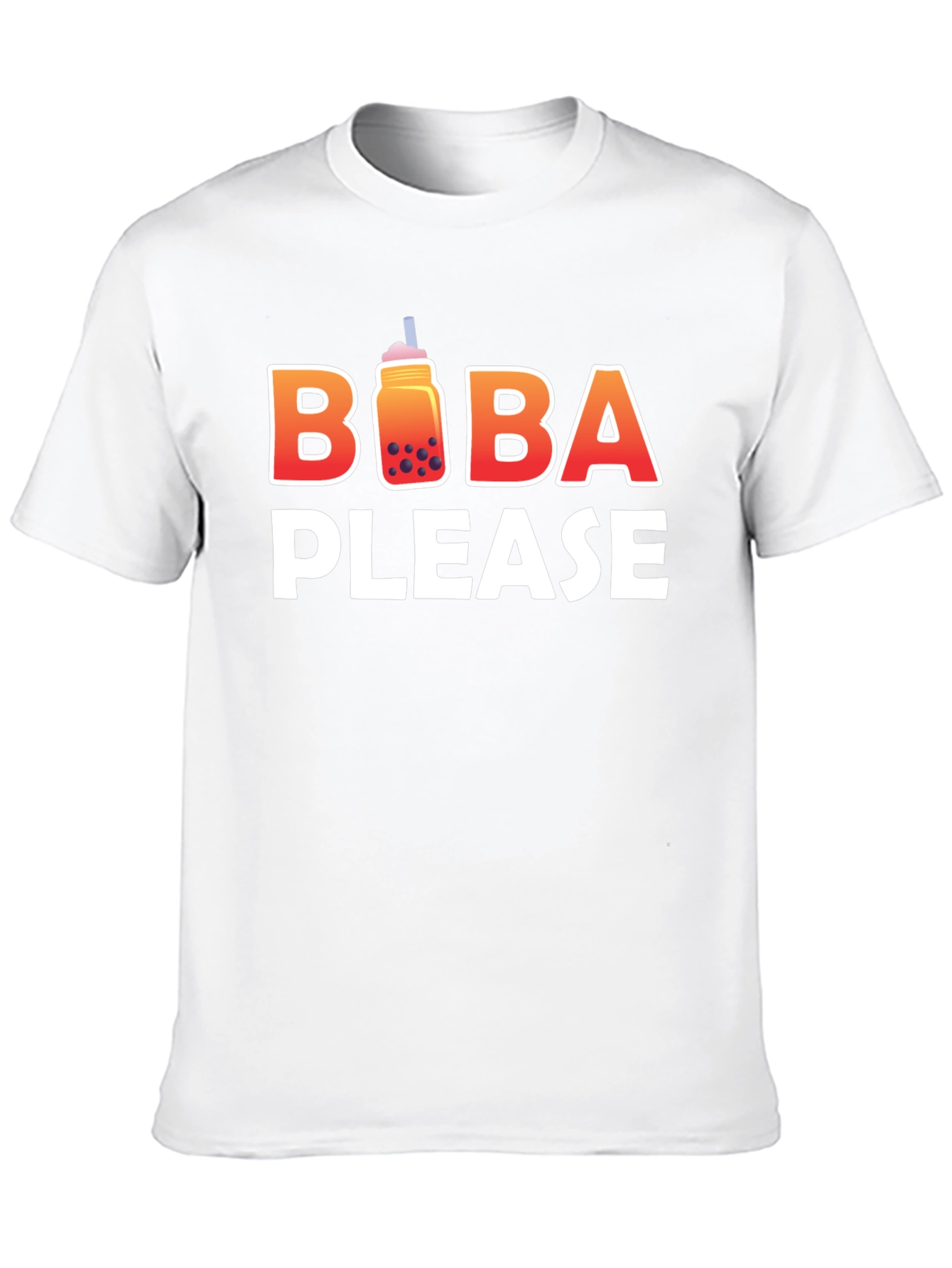 Black Boba Please Graphic T-Shirt - Cute Bubble Tea Lover Tee view 10
