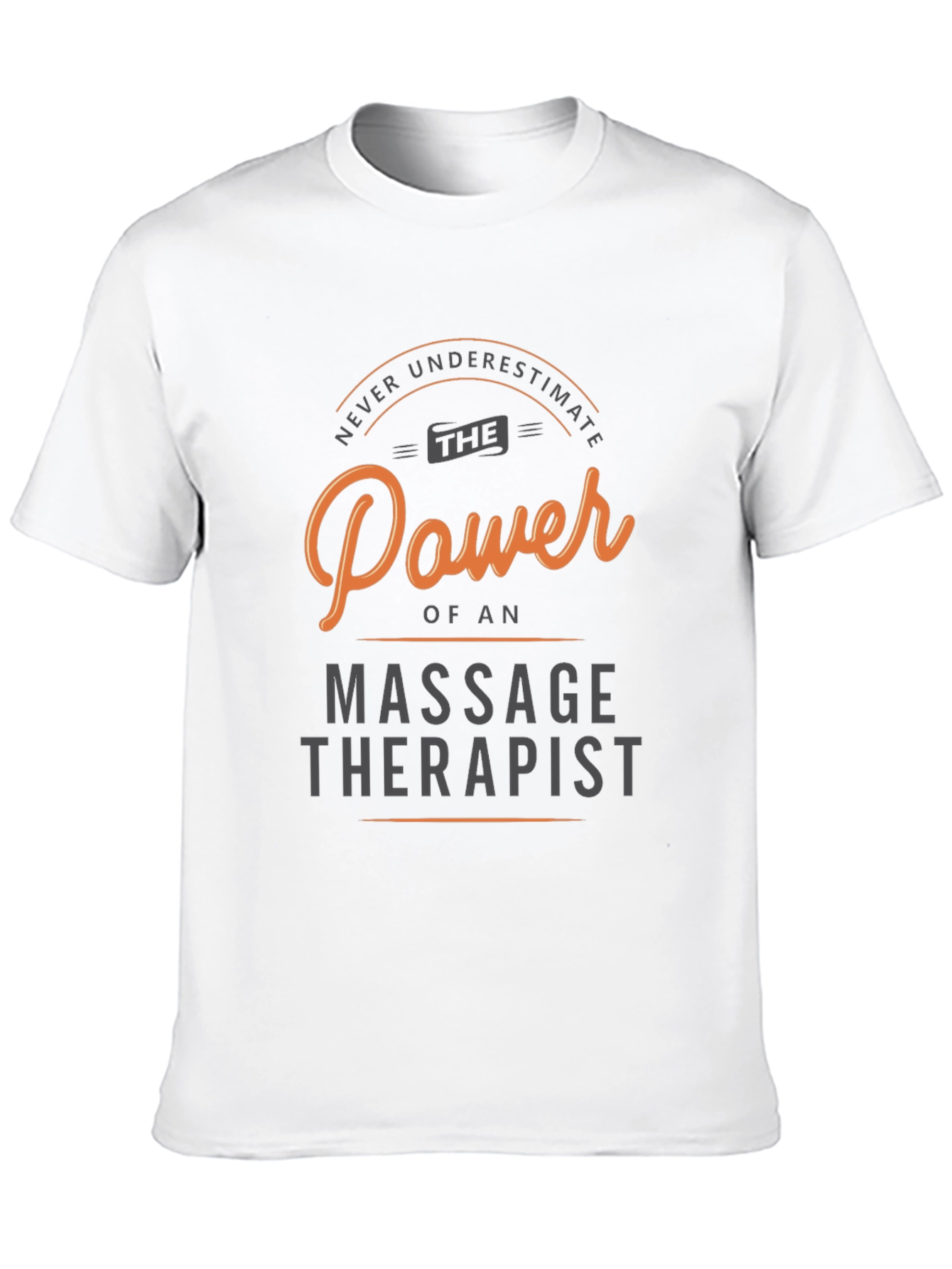 Black Massage Therapist Power T-Shirt - Black Cotton view 10