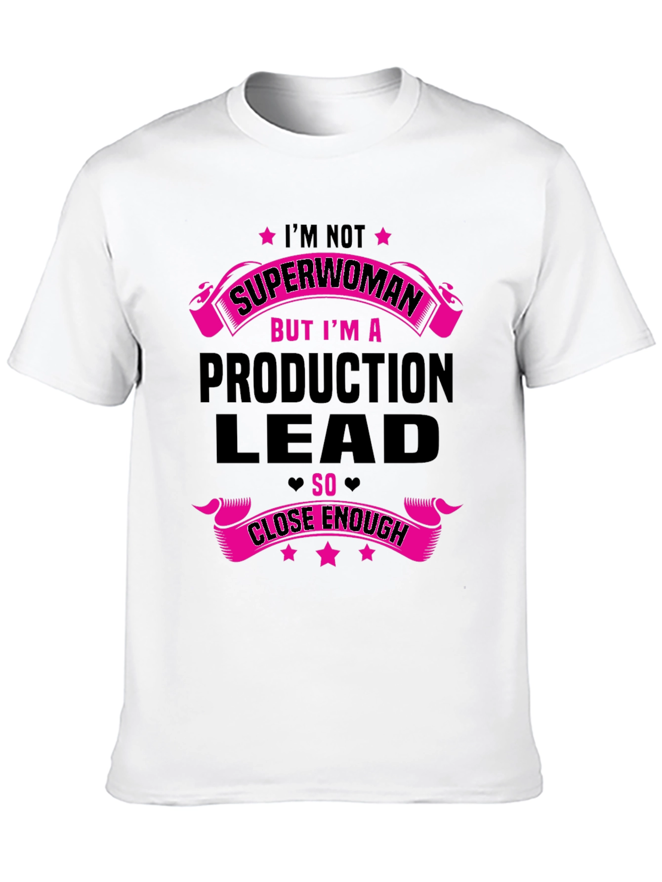 Black Production Lead Superwoman Funny T-Shirt view 10