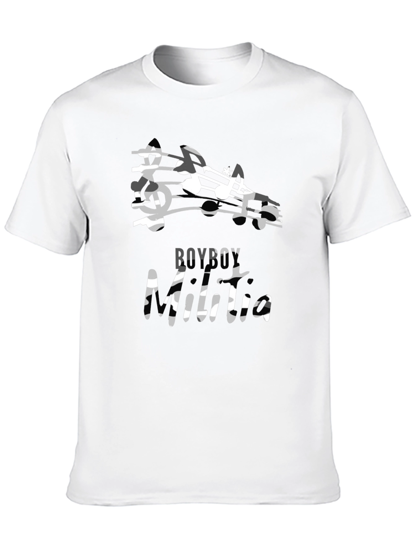 Black Boyboy Music Tee - Black Short Sleeve Graphic T-Shirt view 10