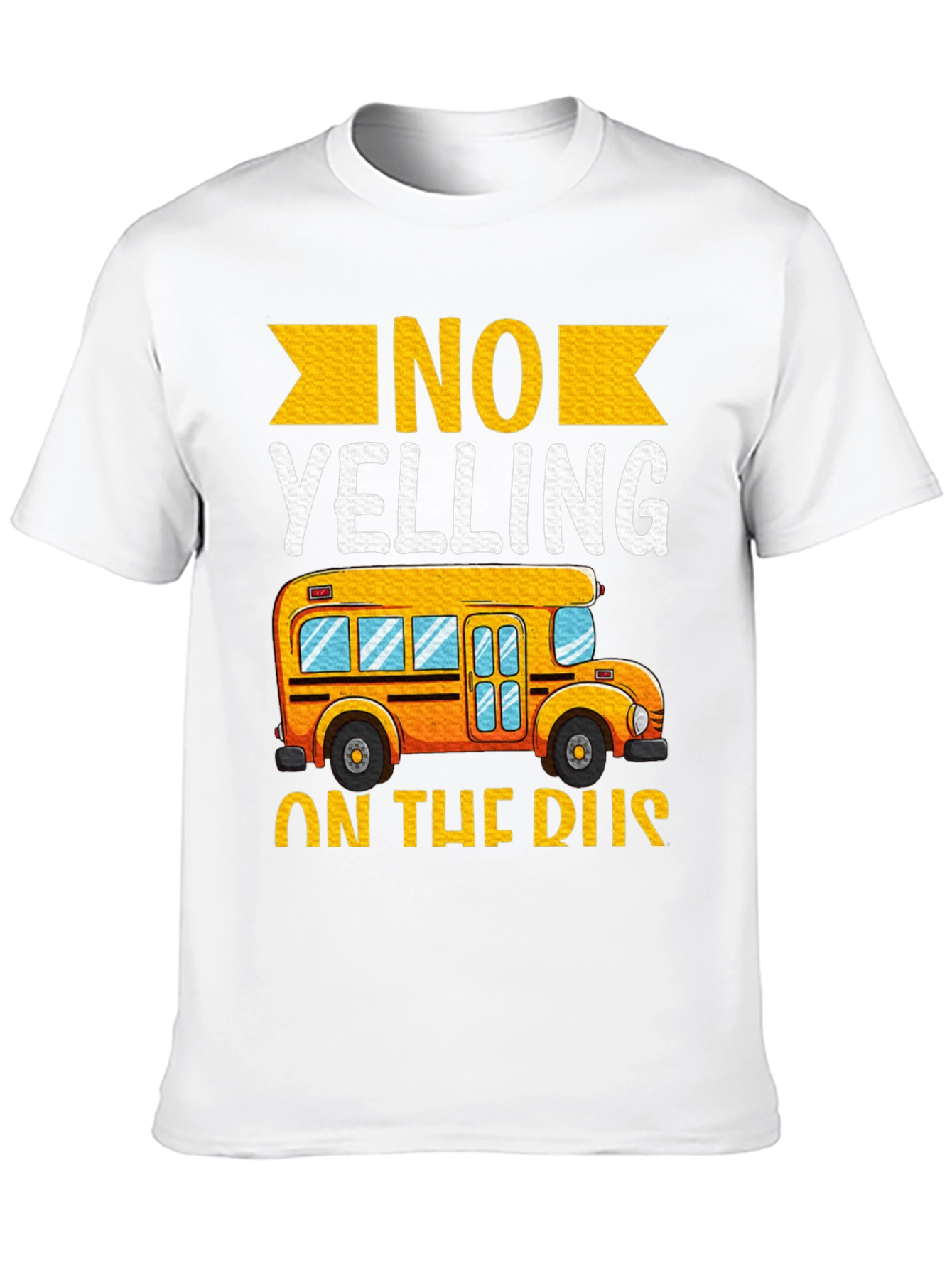 Black No Yelling on the Bus T-Shirt view 10
