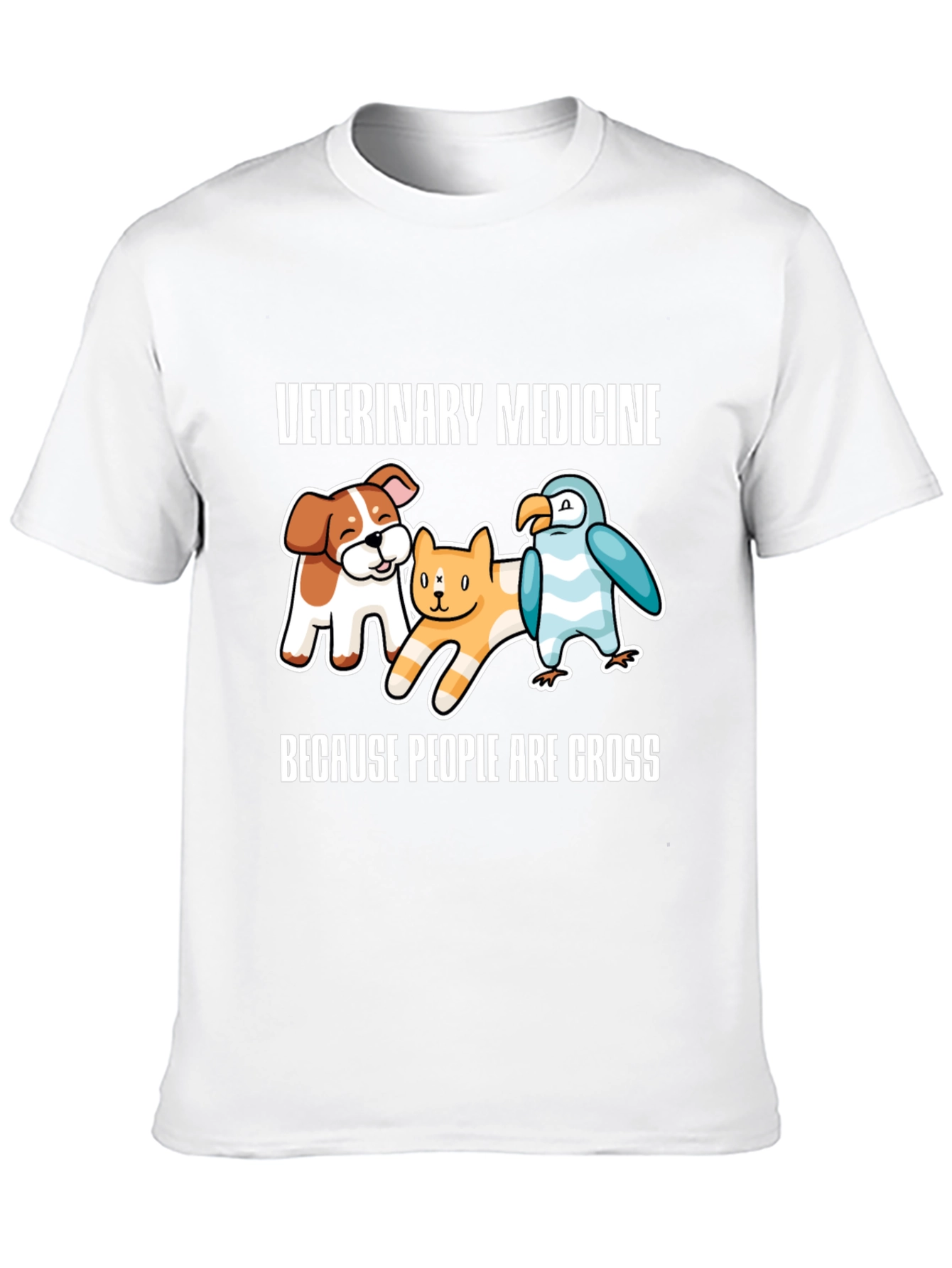 Black Veterinary Medicine Cartoon Graphic Tee view 10