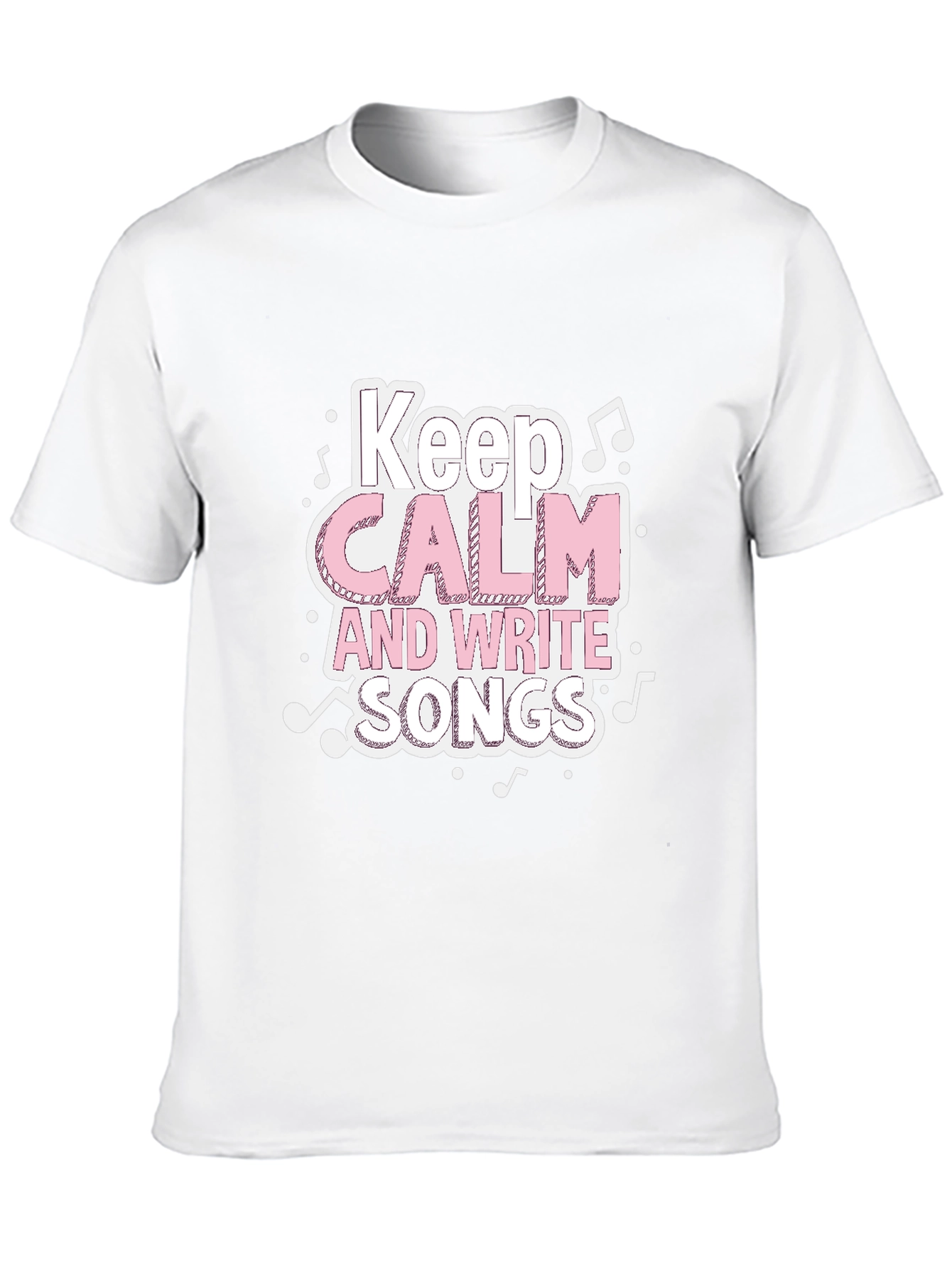 Black Keep Calm & Write Songs T-Shirt - Music Lover Tee view 10