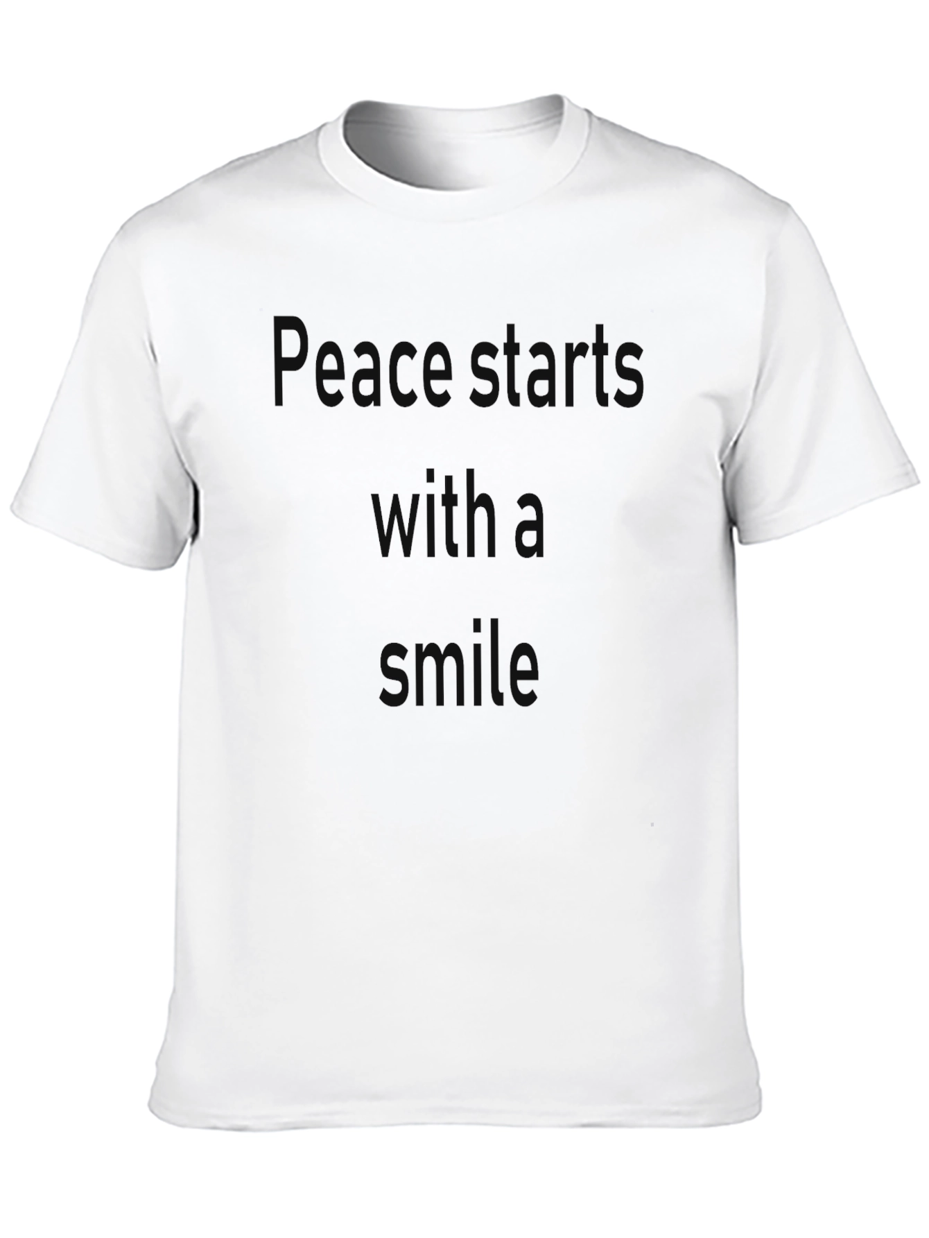 Black Peace Starts with A Smile Black T-Shirt view 10