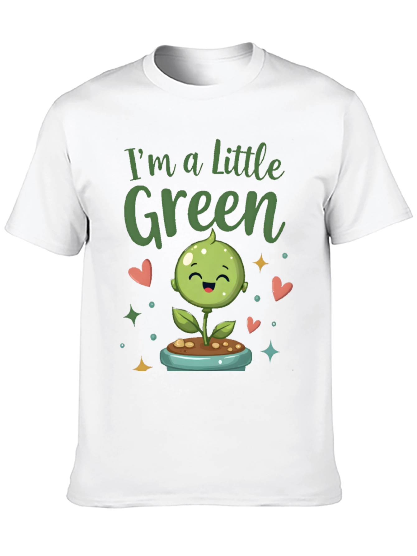 Black I'm A Little Green Cute Plant Shirt view 10
