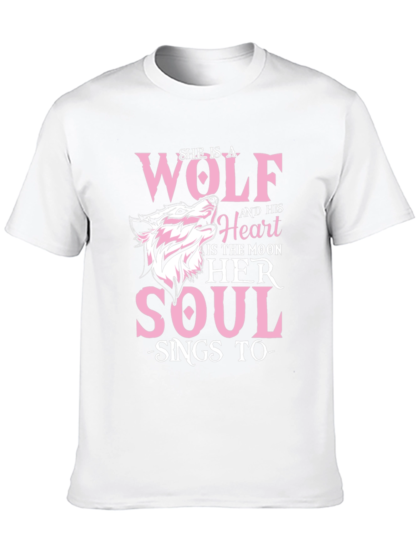 Black She is a Wolf T-Shirt - Moon Soul Design view 10