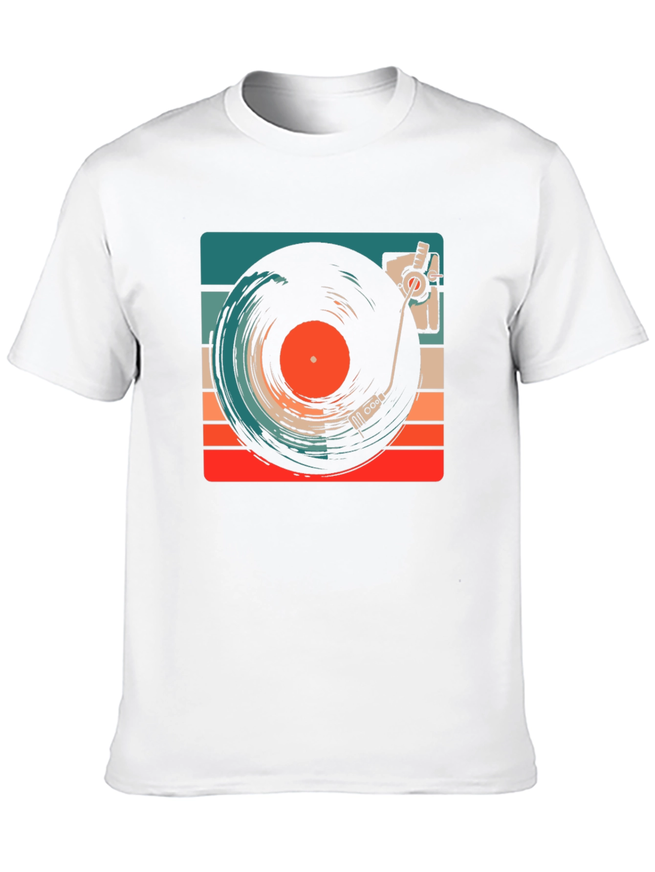 Black Retro Vinyl Record Player Graphic Tee view 10