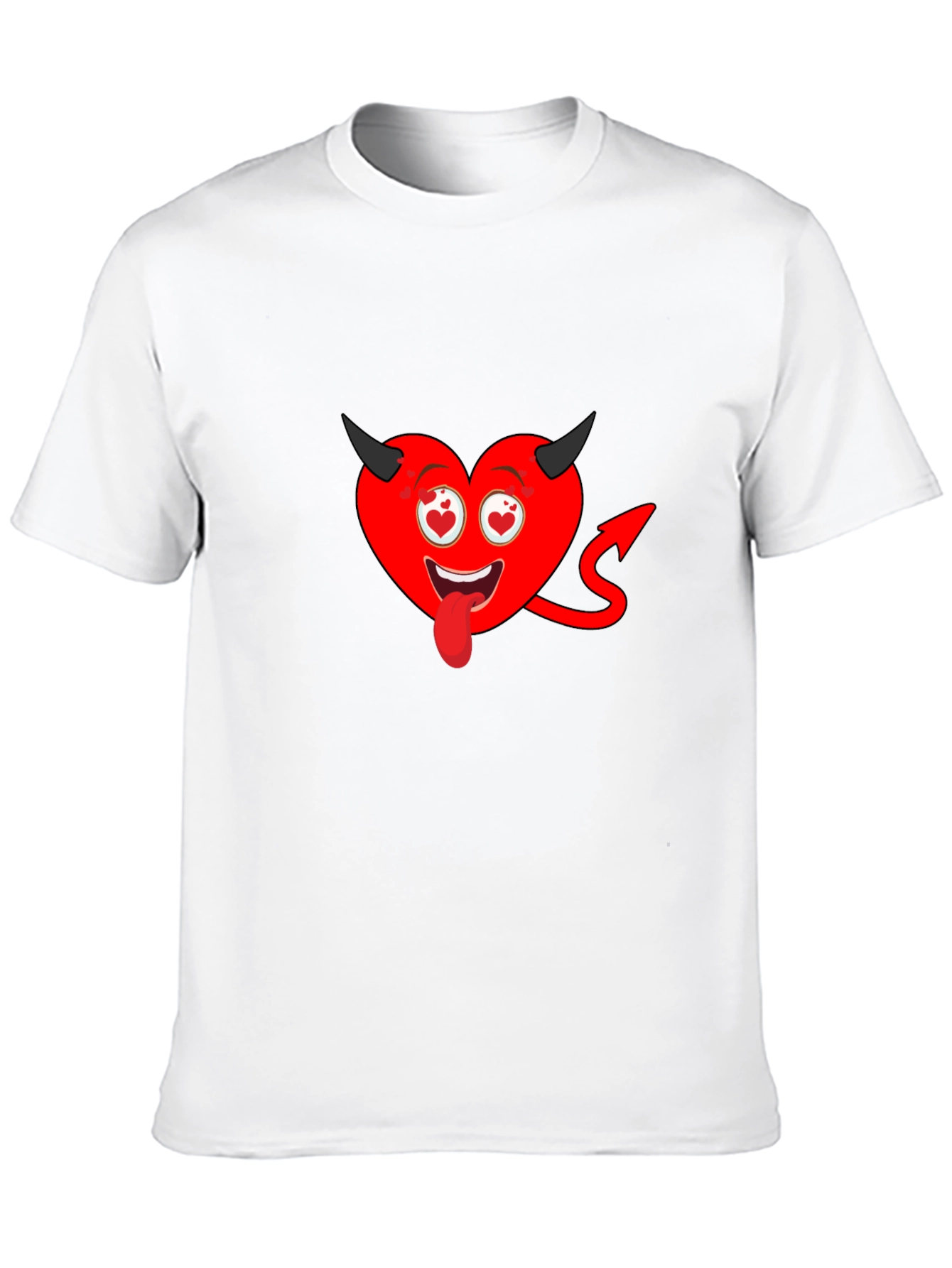 Black Devil Heart Graphic Tee - Men's Black T-Shirt view 10