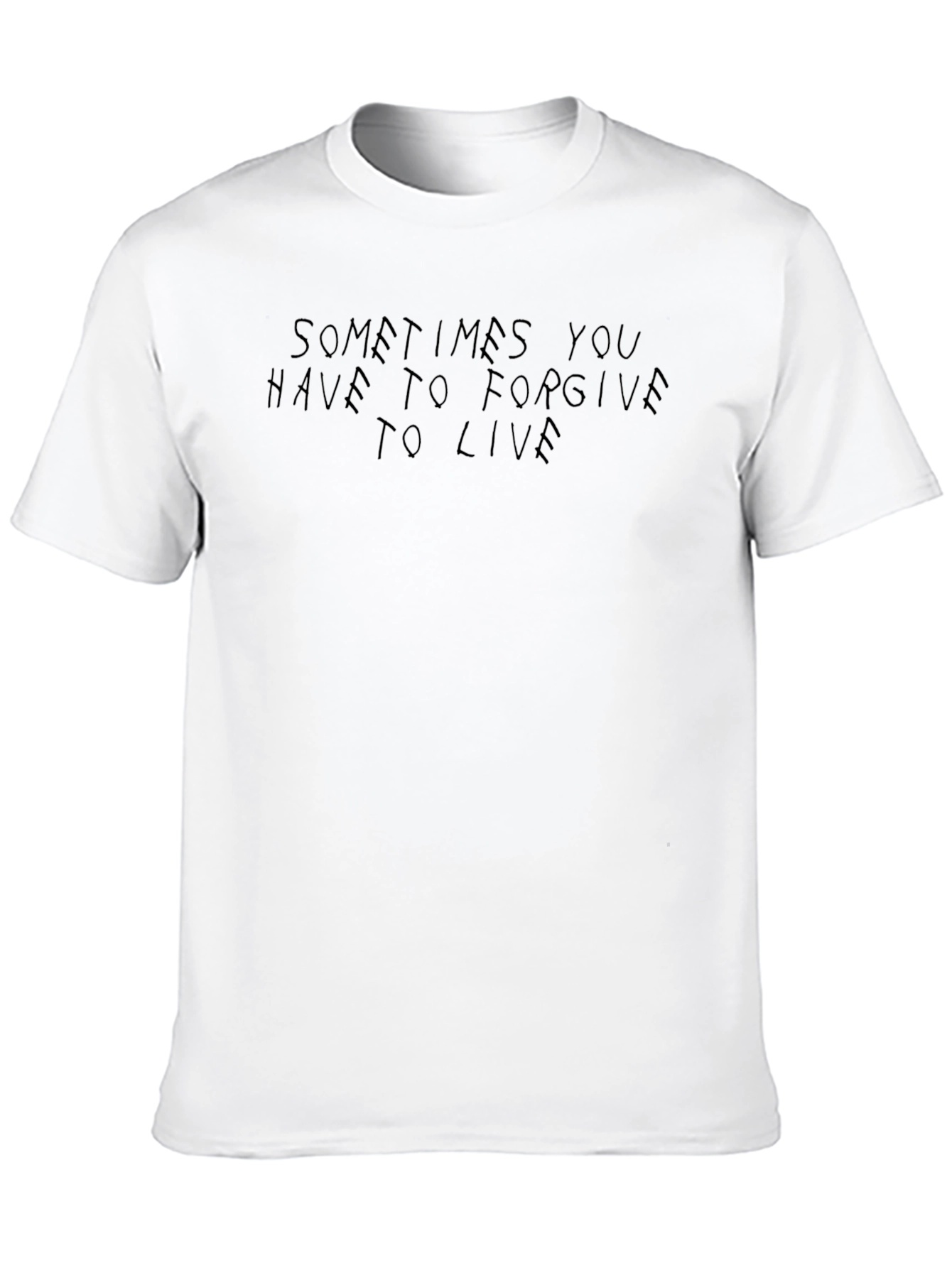 Black Forgive To Live Graphic Tee - Black Crew Neck view 10