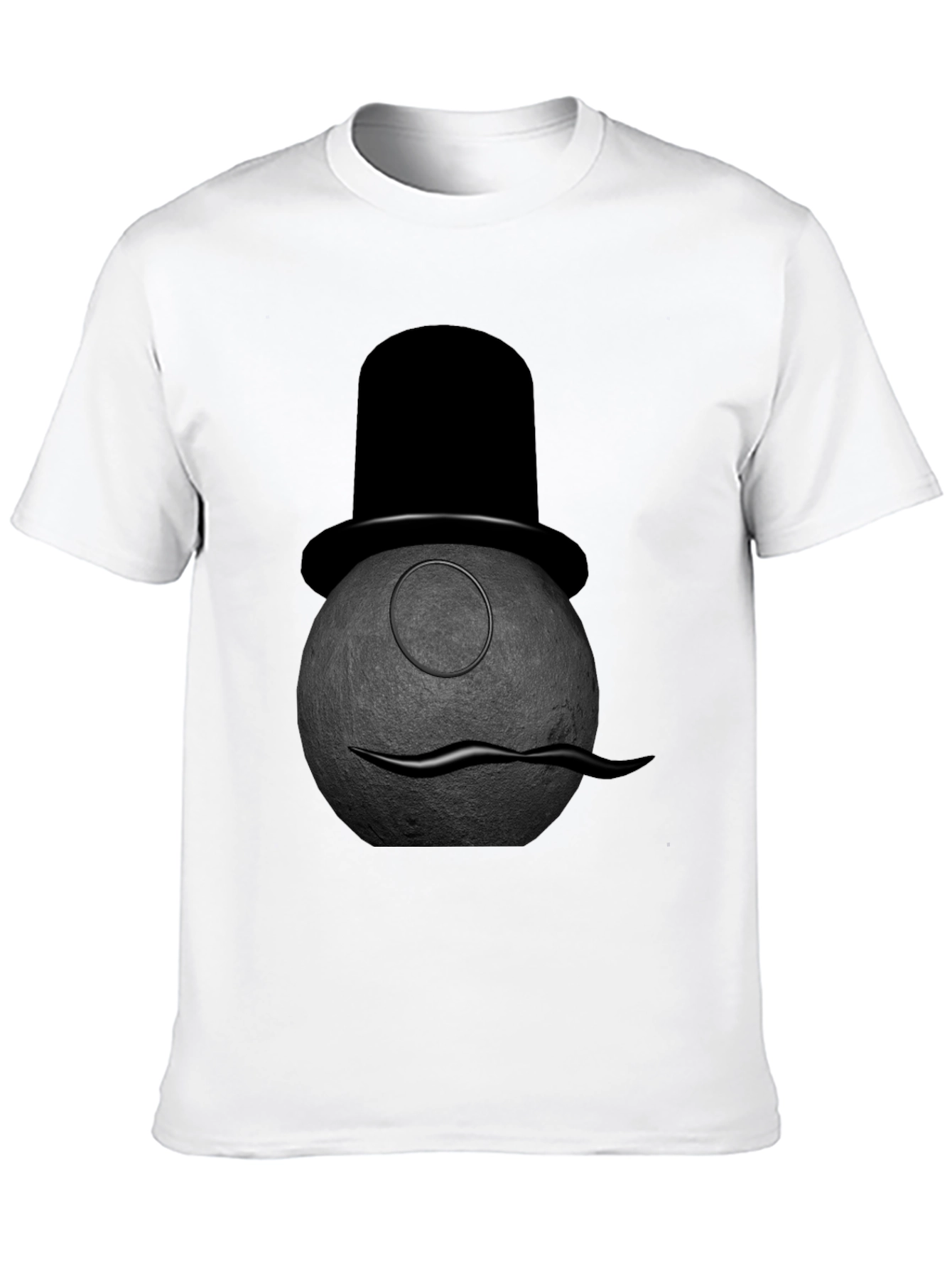 Black Dapper Moon Man Graphic Tee view 10