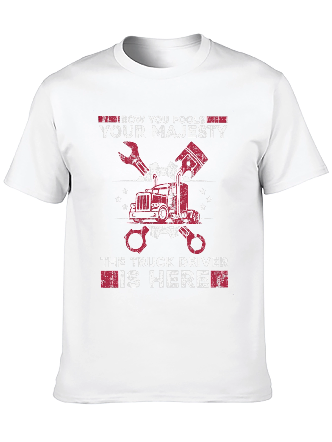Black Bow You Fools Truck Driver T-Shirt view 10