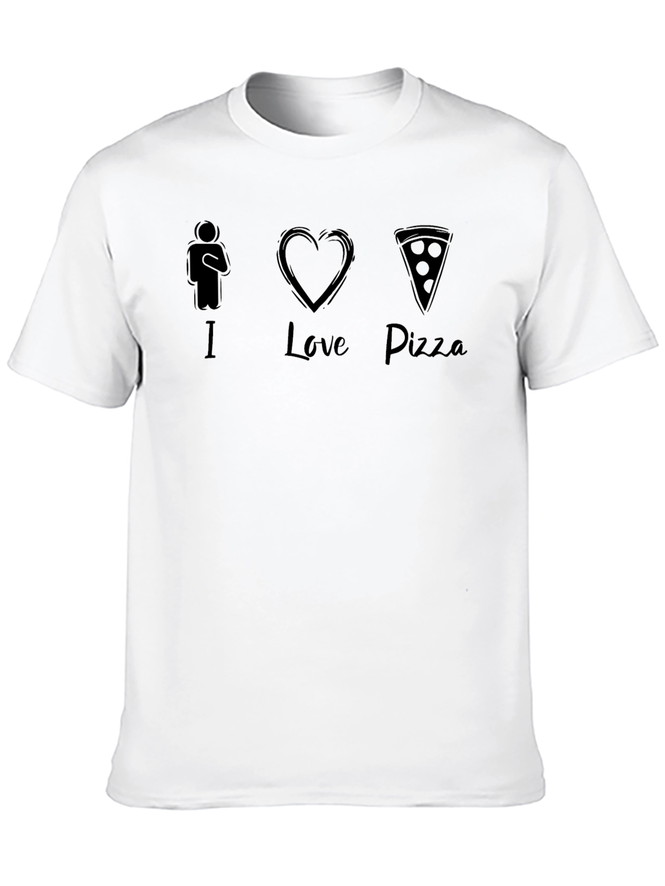 I Love Pizza T-Shirt -  Casual Cotton Tee - 10