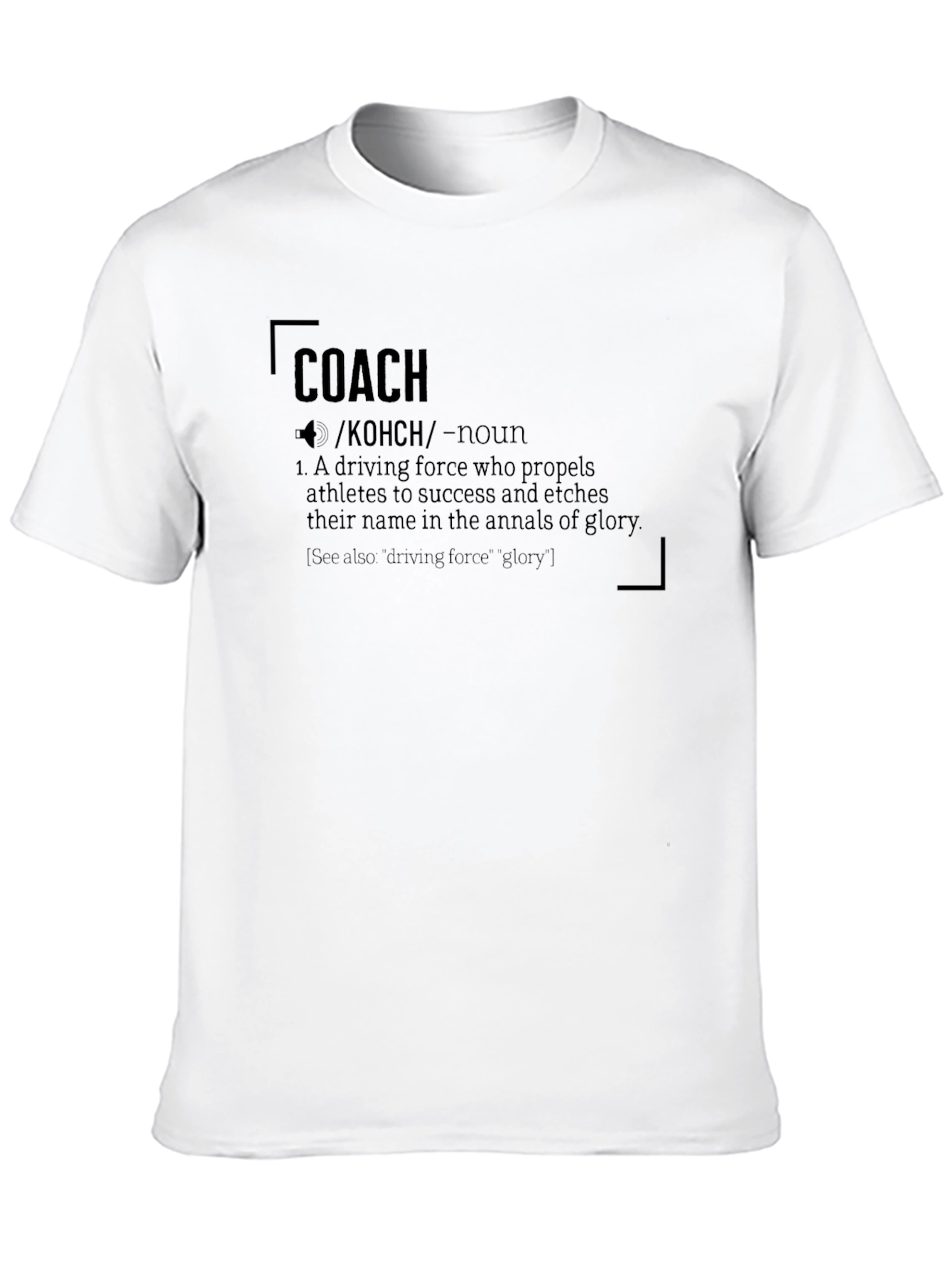 Black Coach Definition T-Shirt: Motivational Sports Apparel view 10