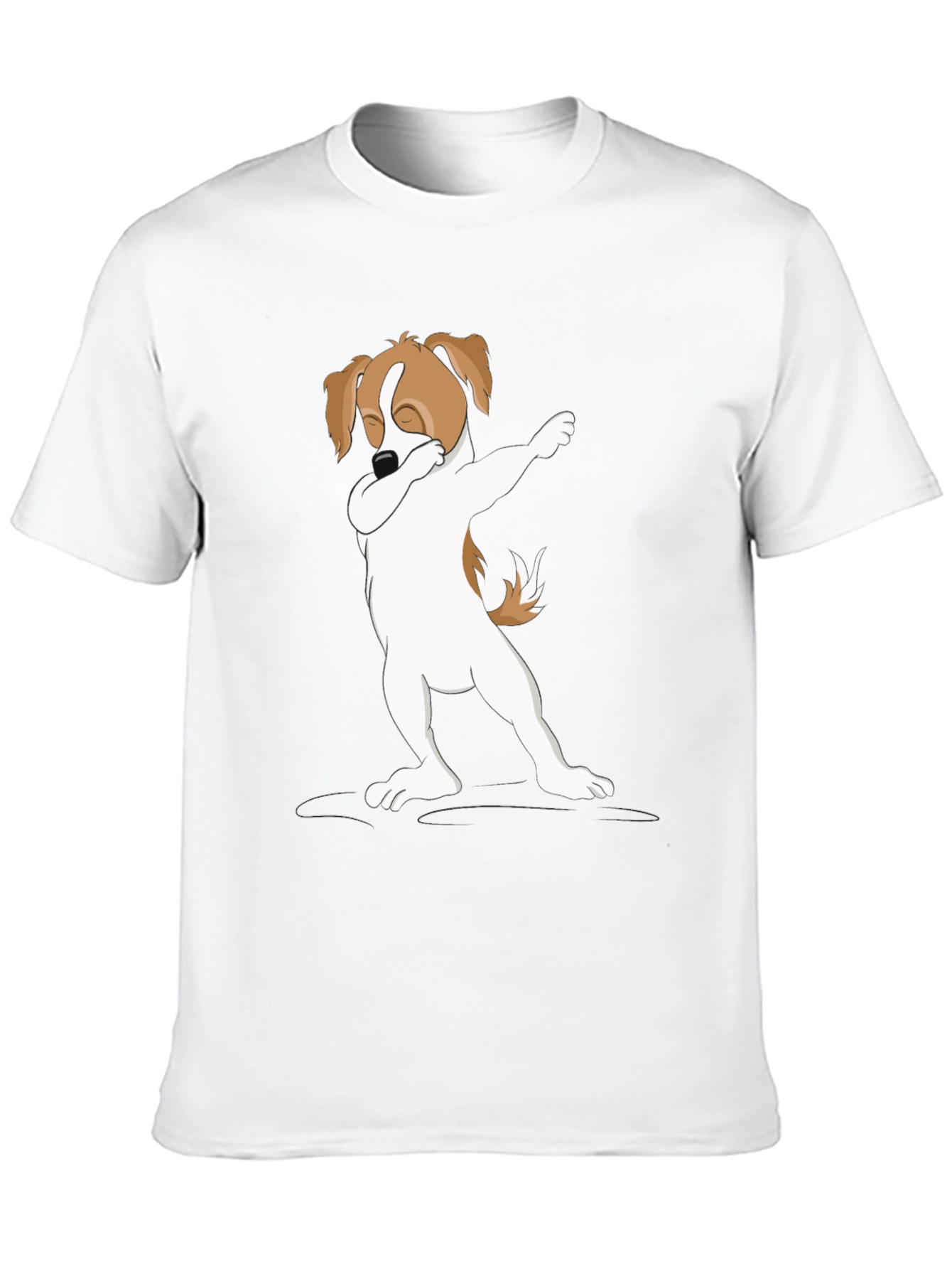Black Dabbing Dog Graphic Tee - Stylish Casual Wear view 10