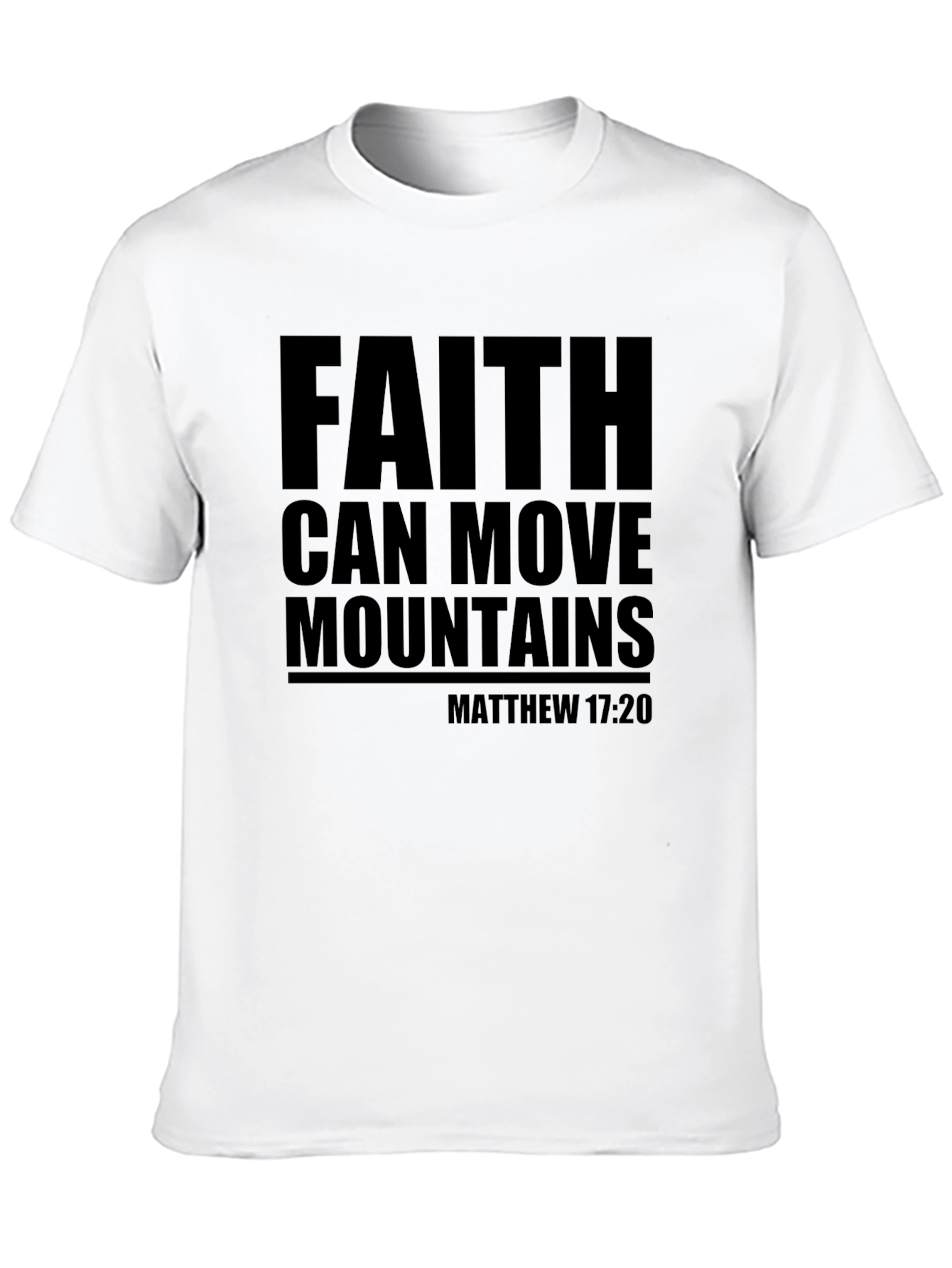 Black Faith Can Move Mountains Graphic Tee - Matthew 17:20 view 10