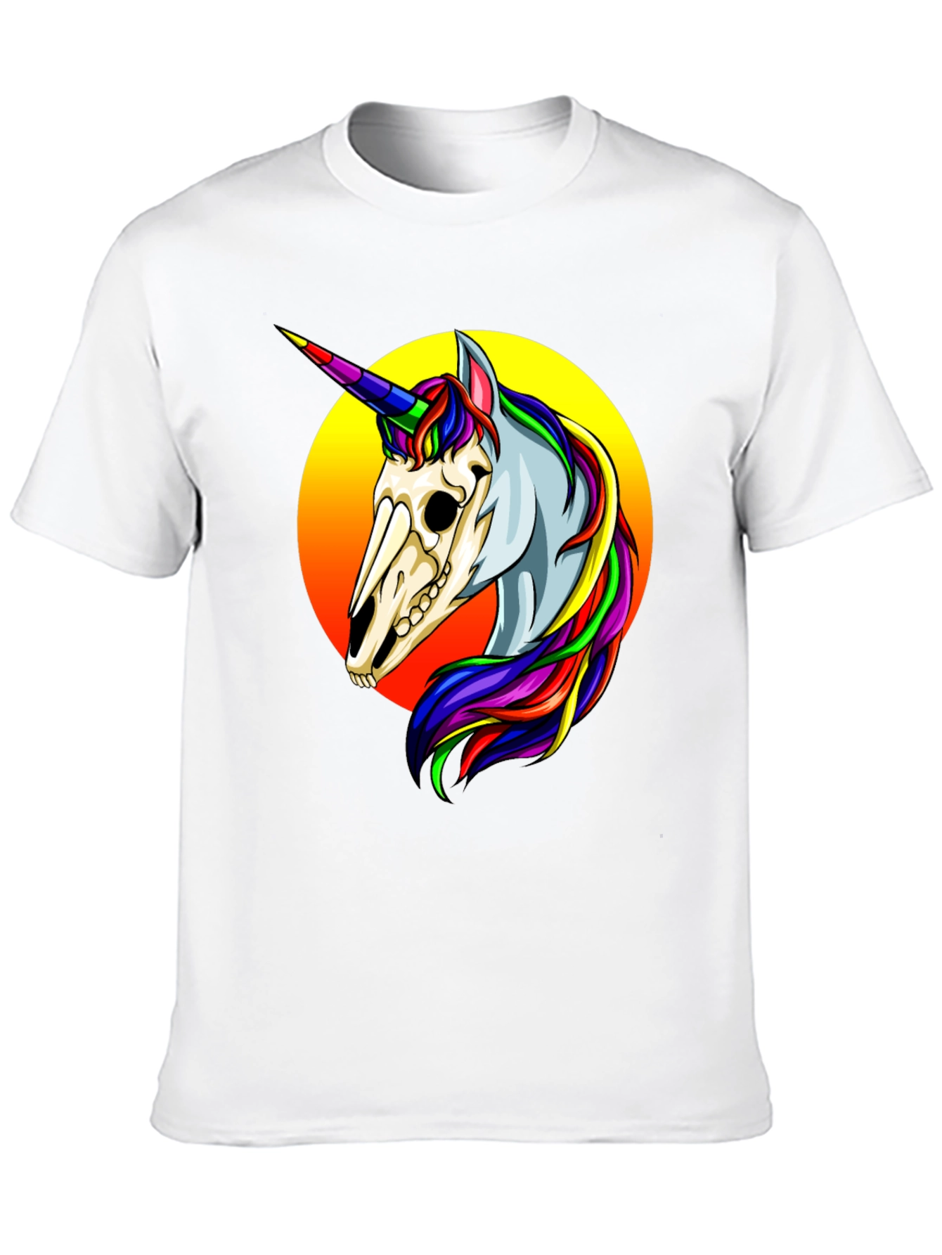 Black Unicorn Skull Graphic Tee - Black view 10
