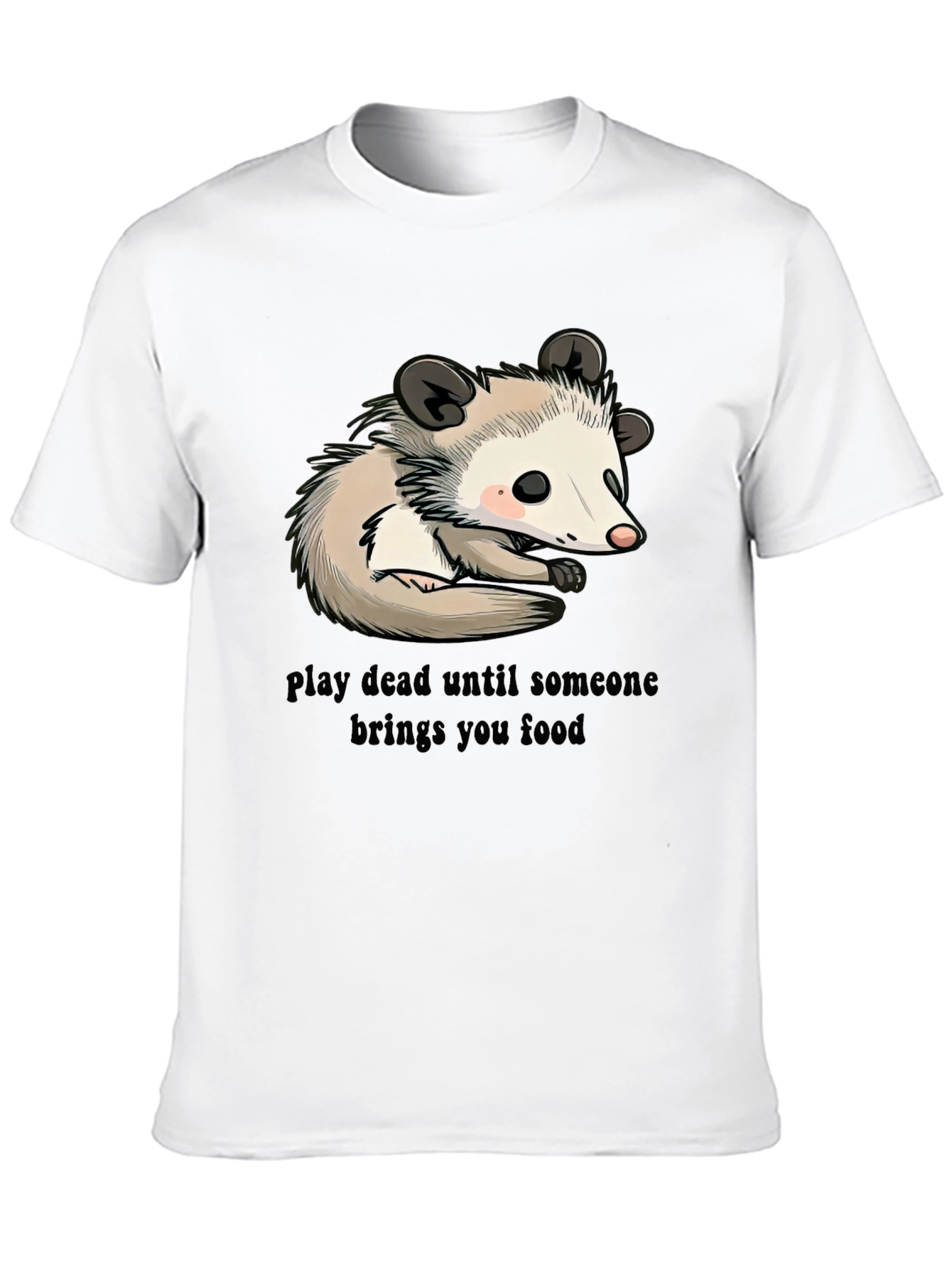 Black Opossum Play Dead Graphic Tee - Funny Animal Shirt view 10