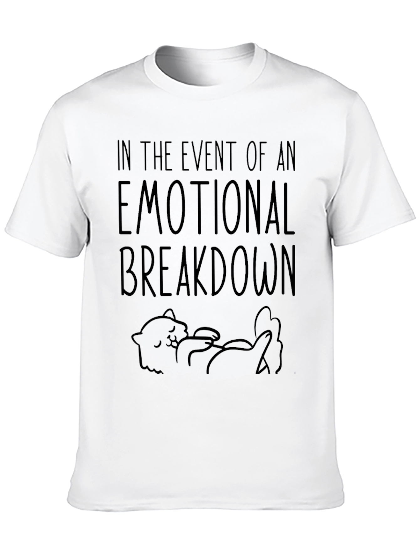 Black Emotional Breakdown Funny Cat T-Shirt view 10
