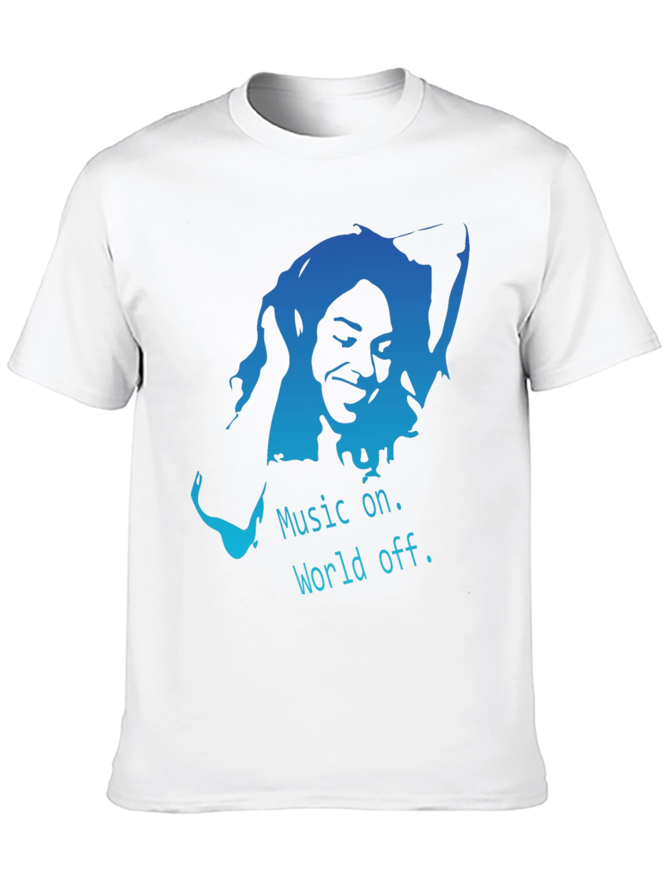 Black Music On World Off Black T-Shirt view 10