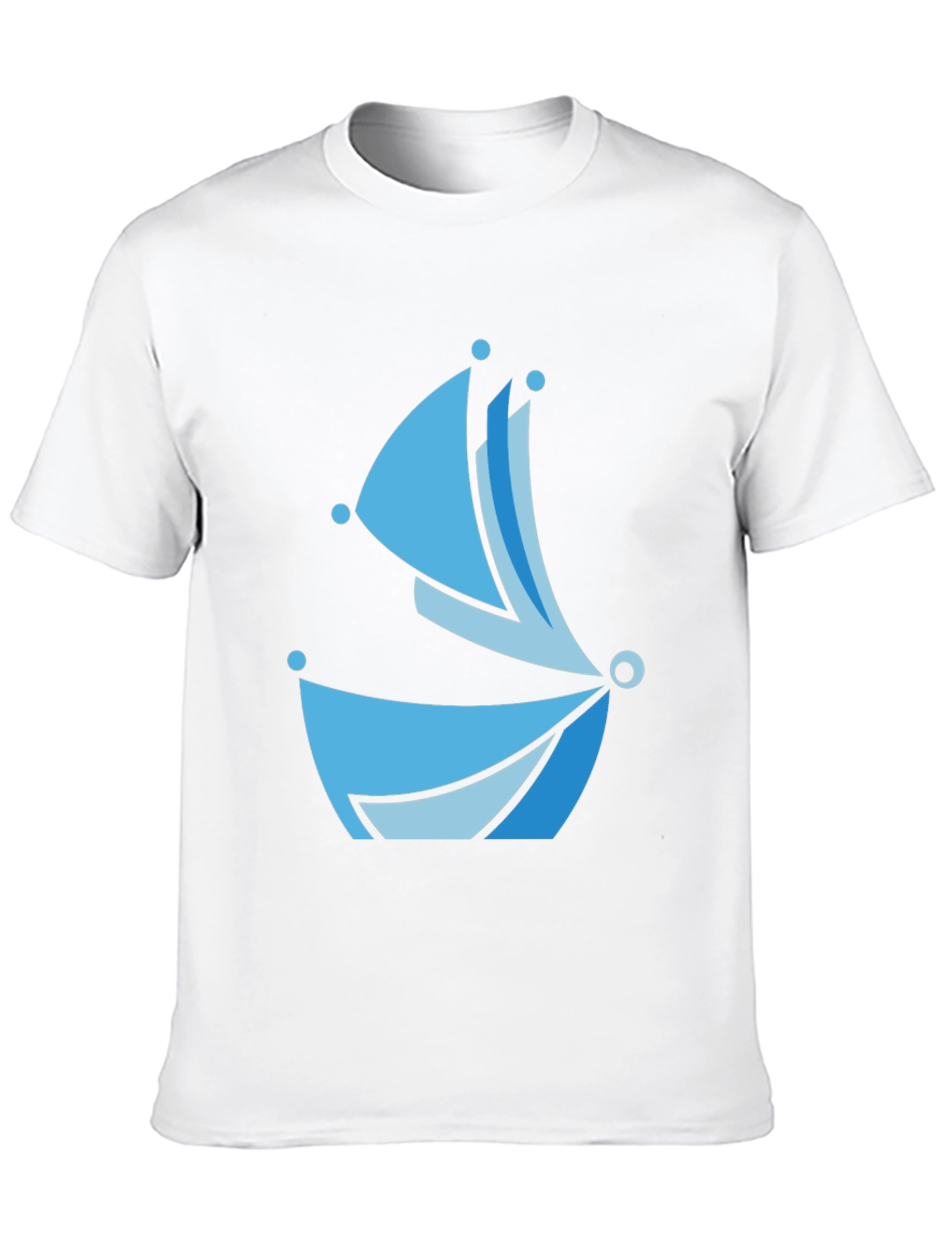 Black Blue Boat Graphic Tee - Modern Style view 10