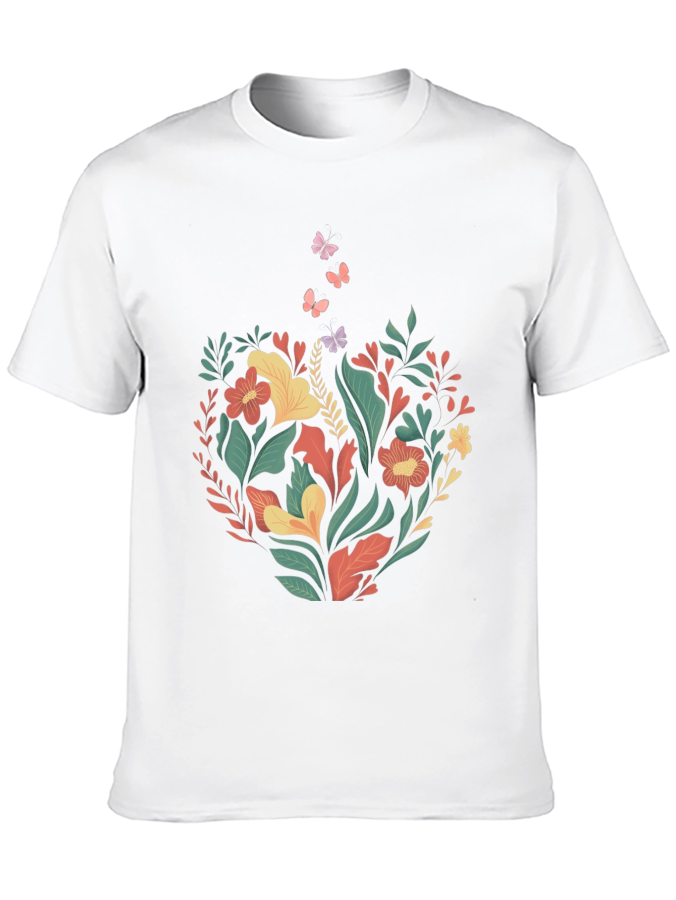 Black Floral Coffee Cup T-Shirt - Nature Lover Tee view 10