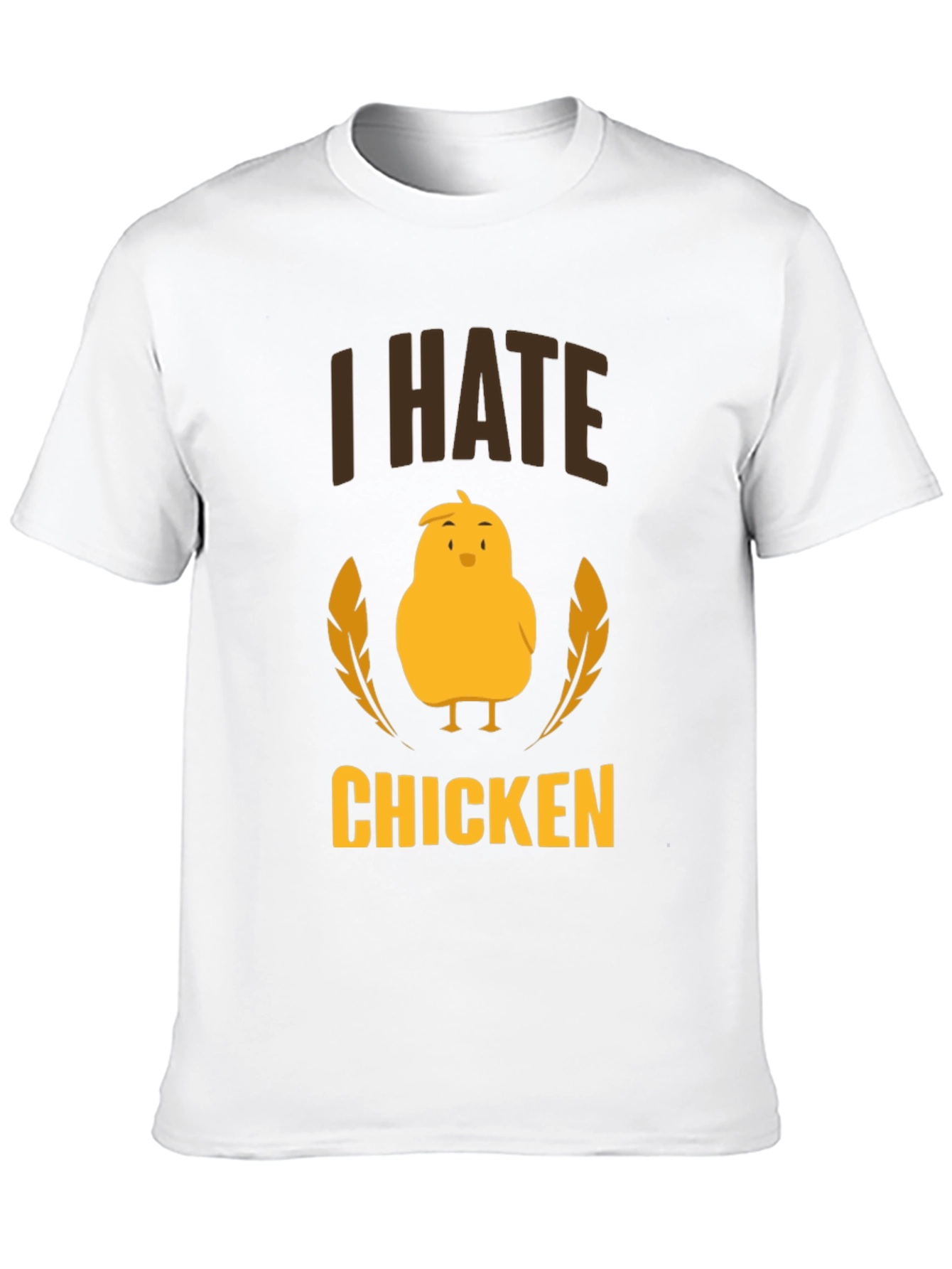 Black I Hate Chicken T-Shirt - Funny Graphic Tee view 10