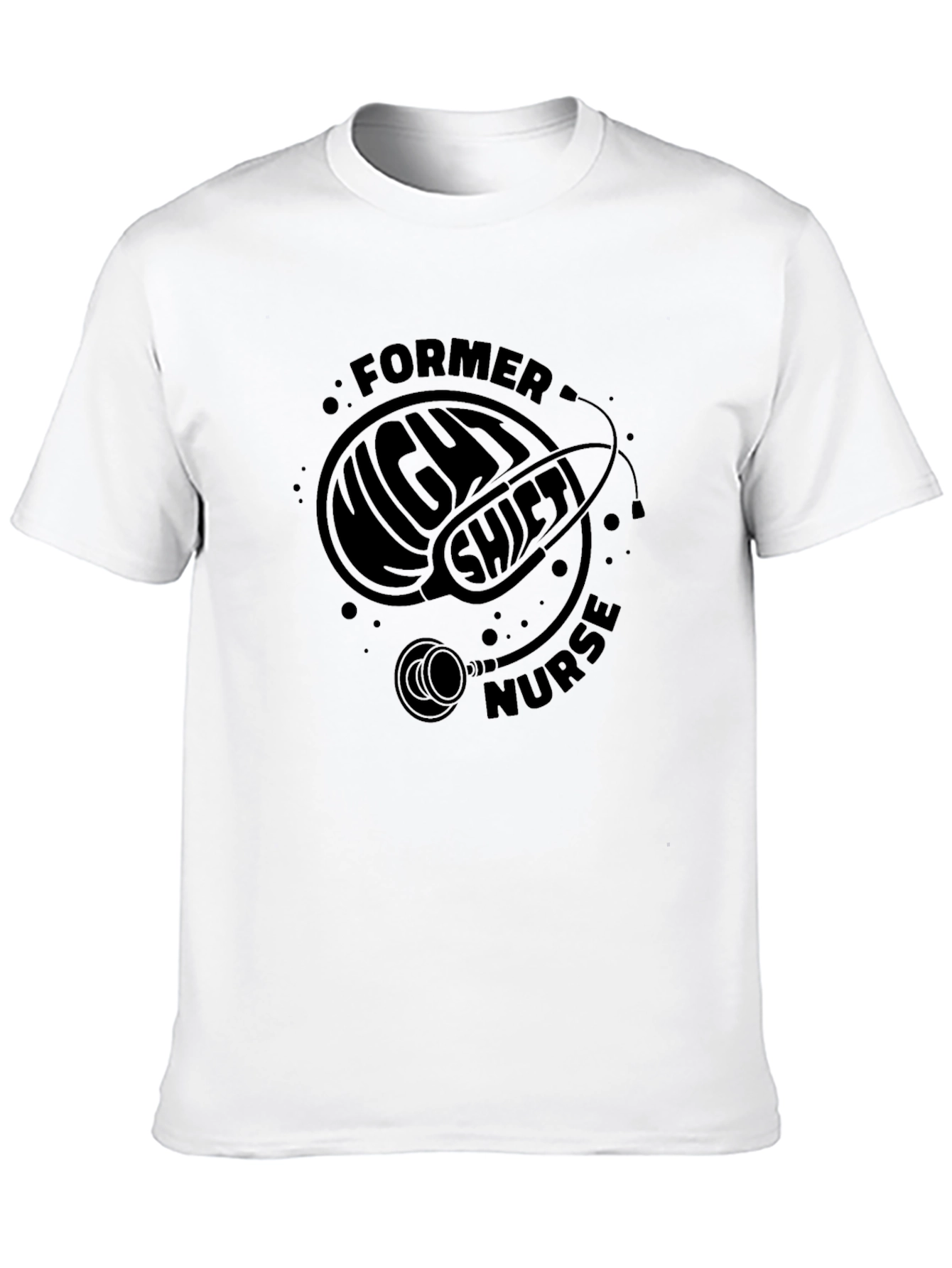 Black Former Night Shift Nurse Graphic Tee view 10