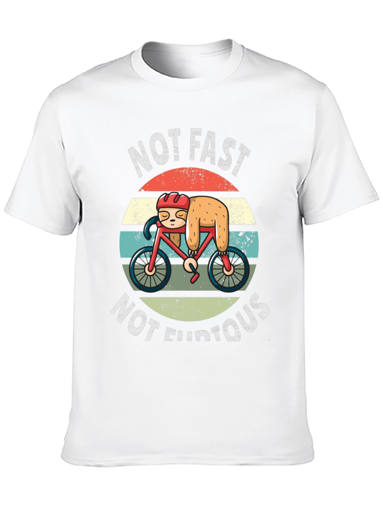 Black Not Fast Not Furious Sloth Biker T-Shirt view 10
