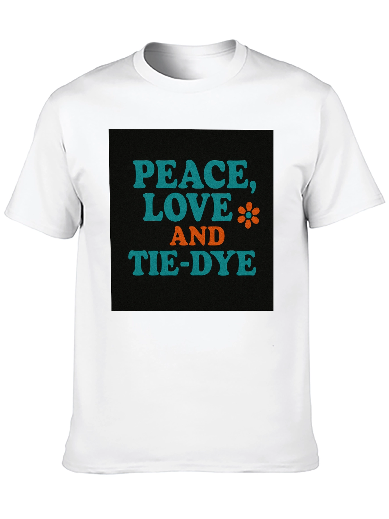 Black Peace, Love, and Tie-Dye Graphic T-Shirt view 10