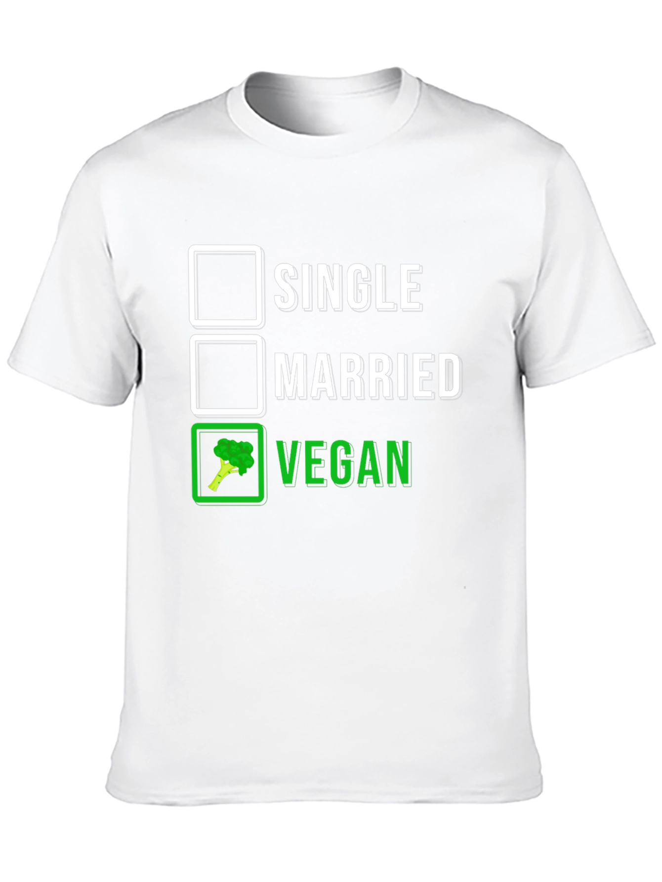 Black Vegan Lifestyle T-Shirt: Single, Married, Vegan Choice view 10