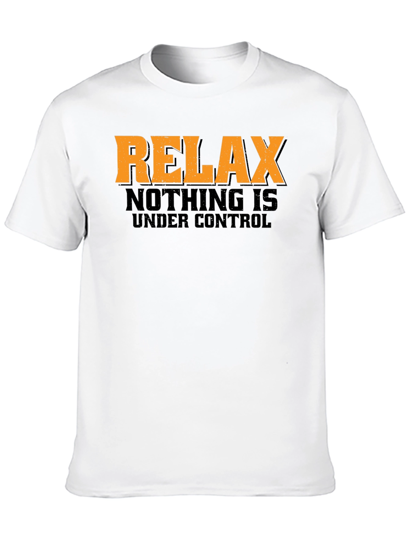 Black Relax Nothing is Under Control Graphic T-Shirt view 10