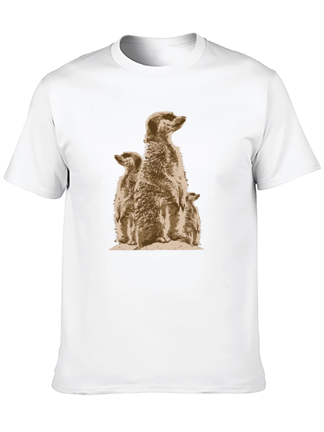 Black Meerkat Family Graphic Tee - Unique Animal Design view 10