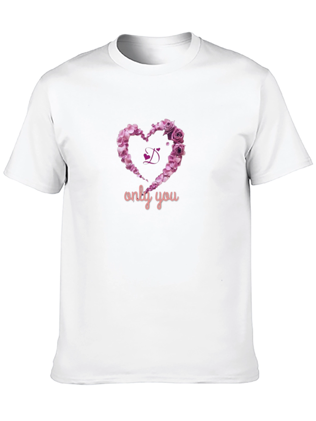 Black Rose Heart T-Shirt - Only You Design view 10