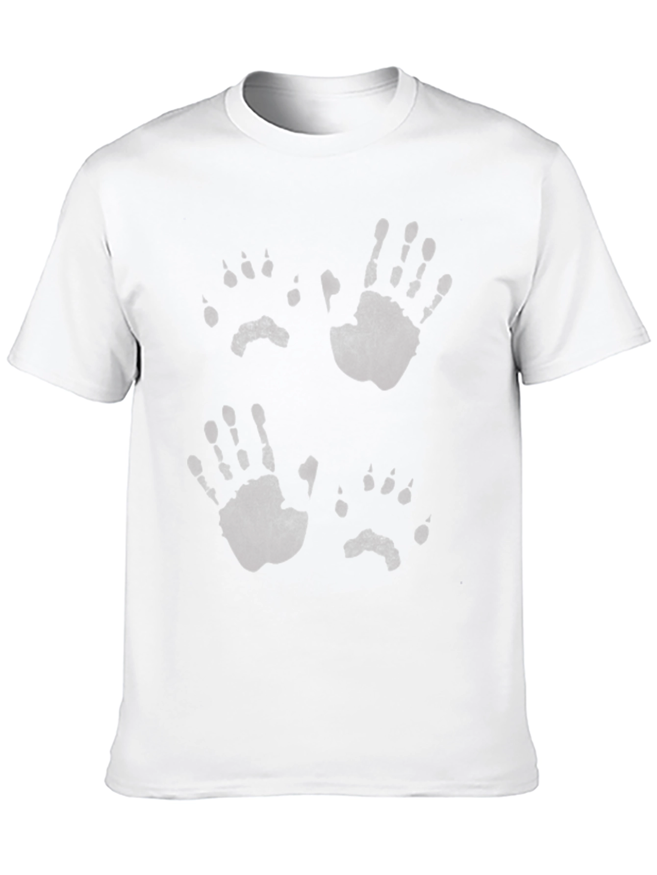Black Black T-Shirt with Hand & Paw Prints view 10