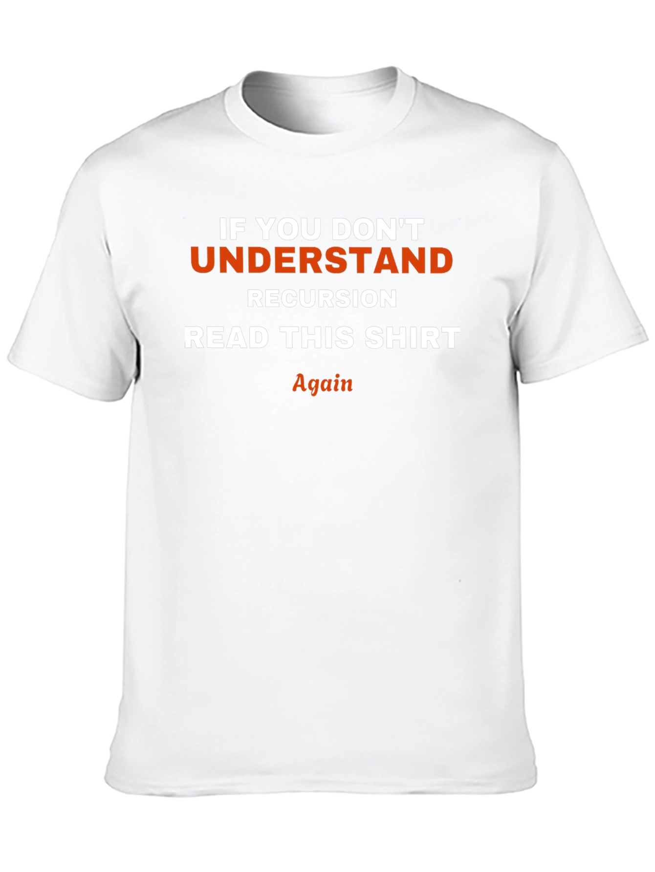 Black Recursion T-Shirt: Programmer Humor Tee view 10
