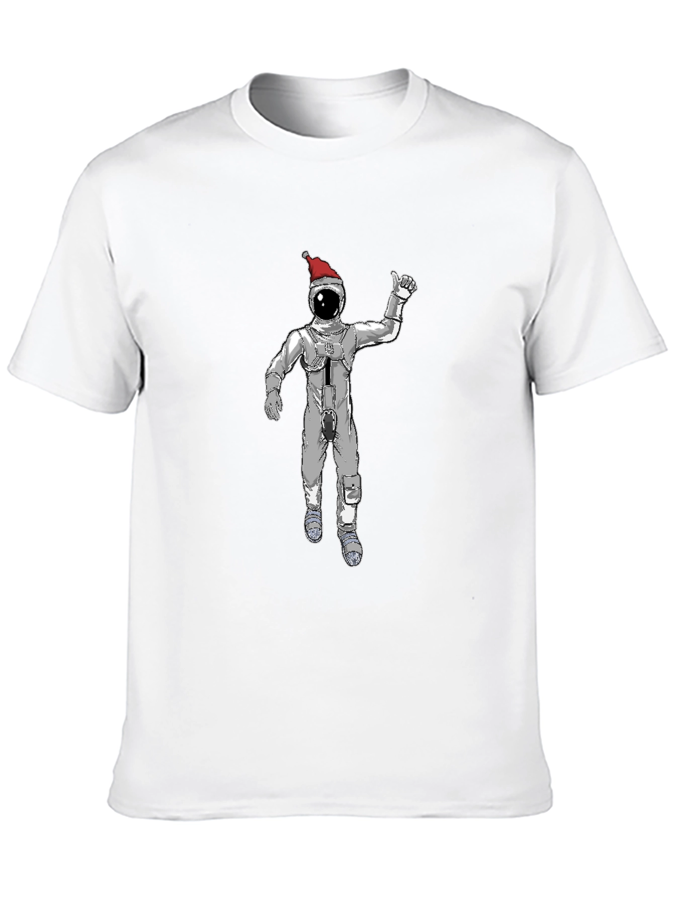 Black Christmas Spaceman Graphic Tee - Black view 10