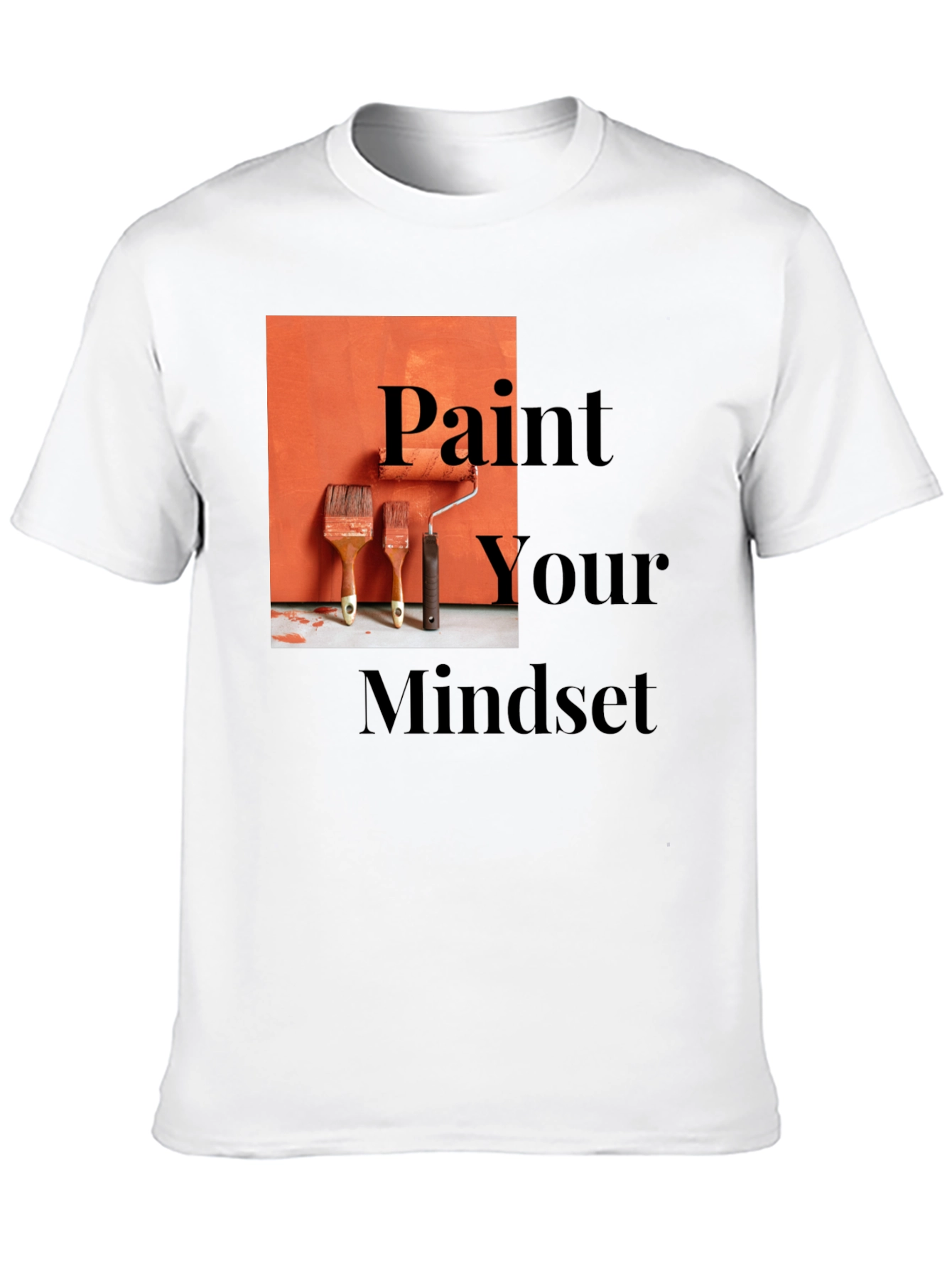 Black Paint Your Mindset Graphic Tee - Black view 10