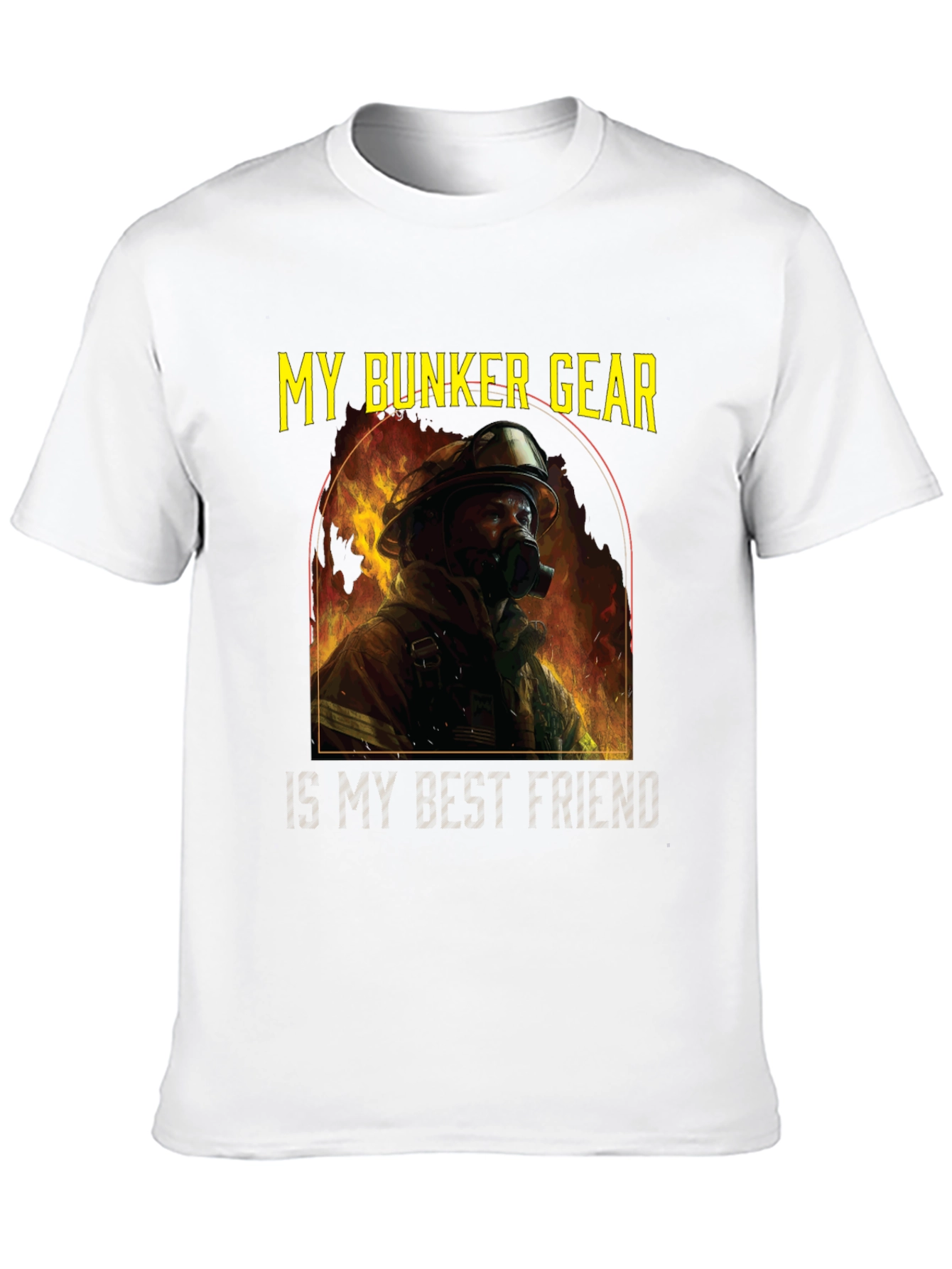 Black Firefighter Bunker Gear T-Shirt view 10