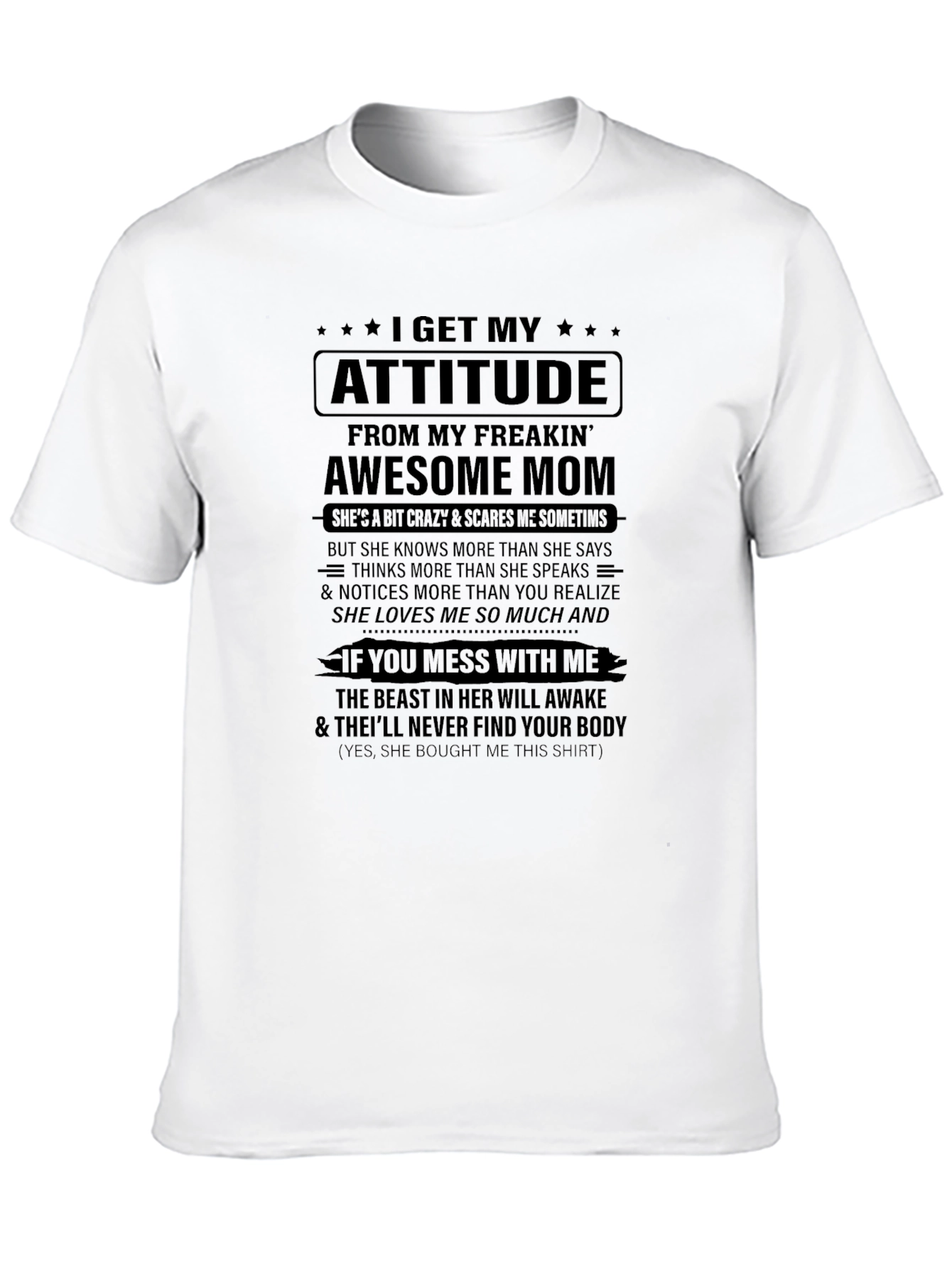 Black Awesome Mom Graphic T-Shirt view 10