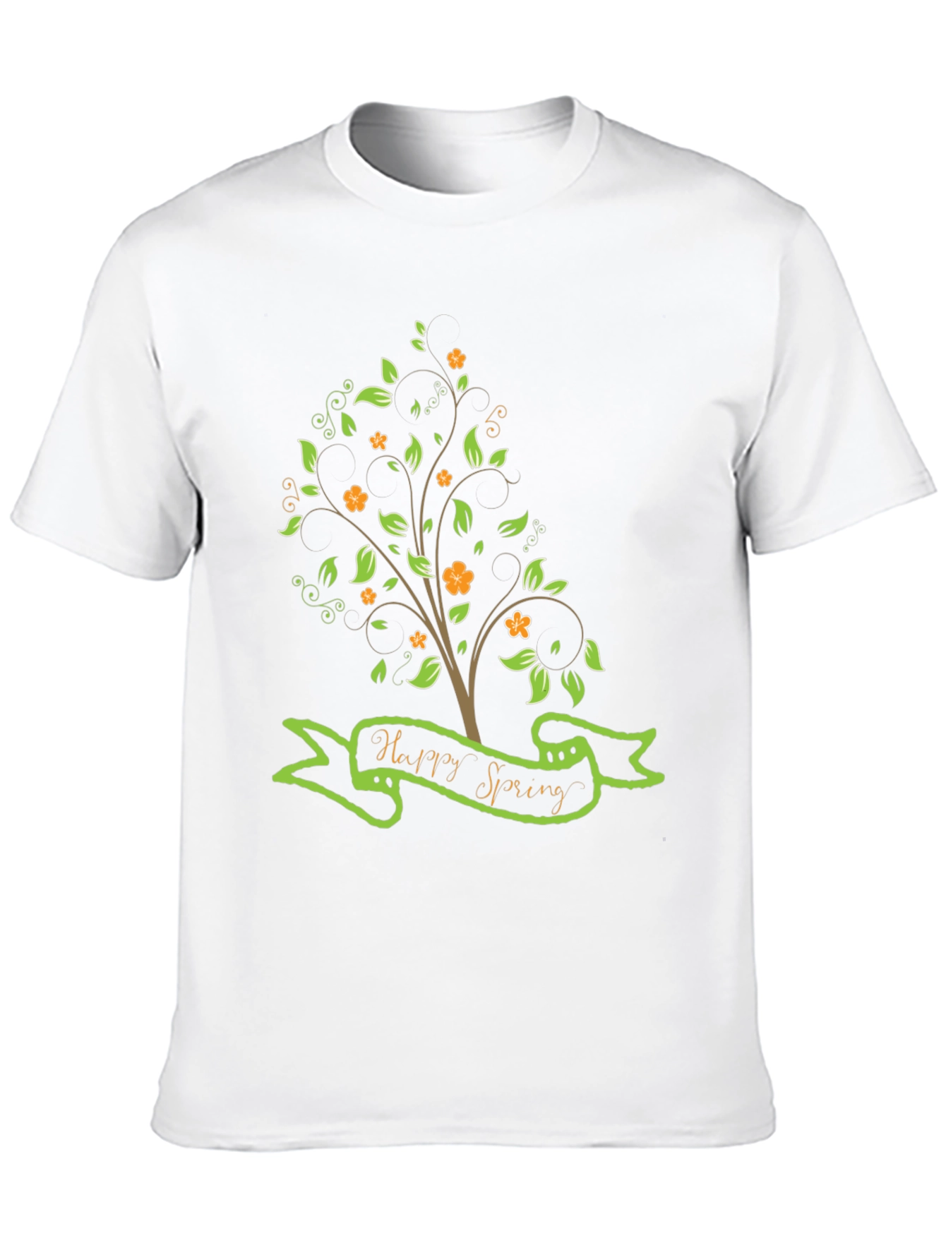 Black Happy Spring Graphic Tee - Nature Inspired Shirt view 10