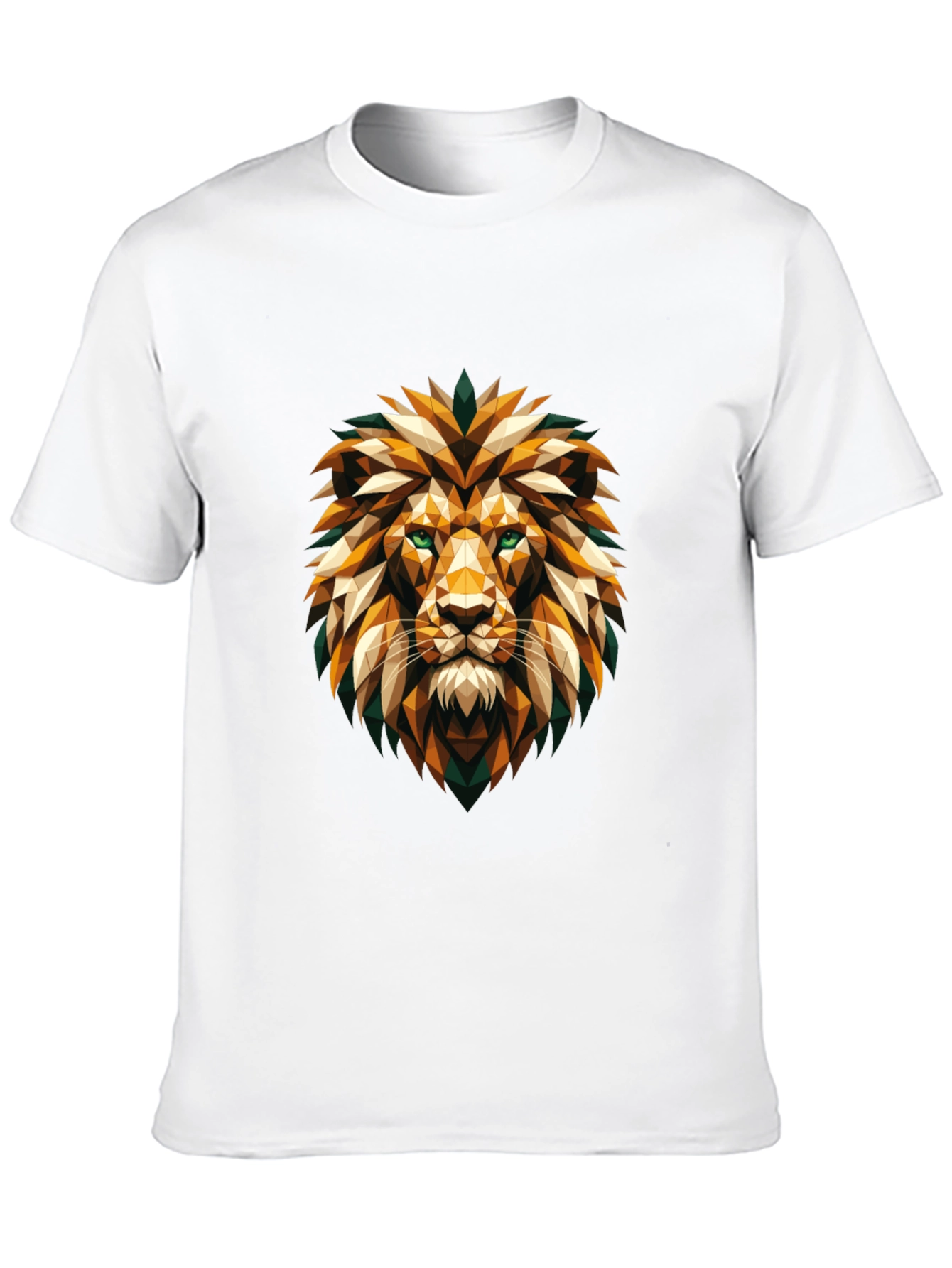 Black Geometric Lion Head Graphic Tee - Cool Stylish Design view 10