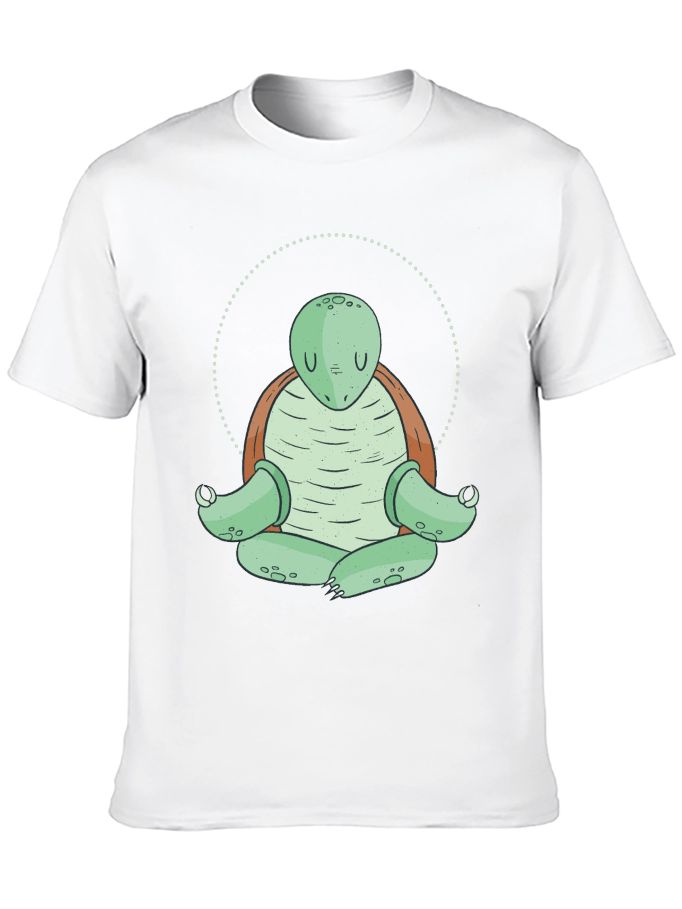 Black Zen Turtle Meditation T-Shirt - Relaxed Fit view 10
