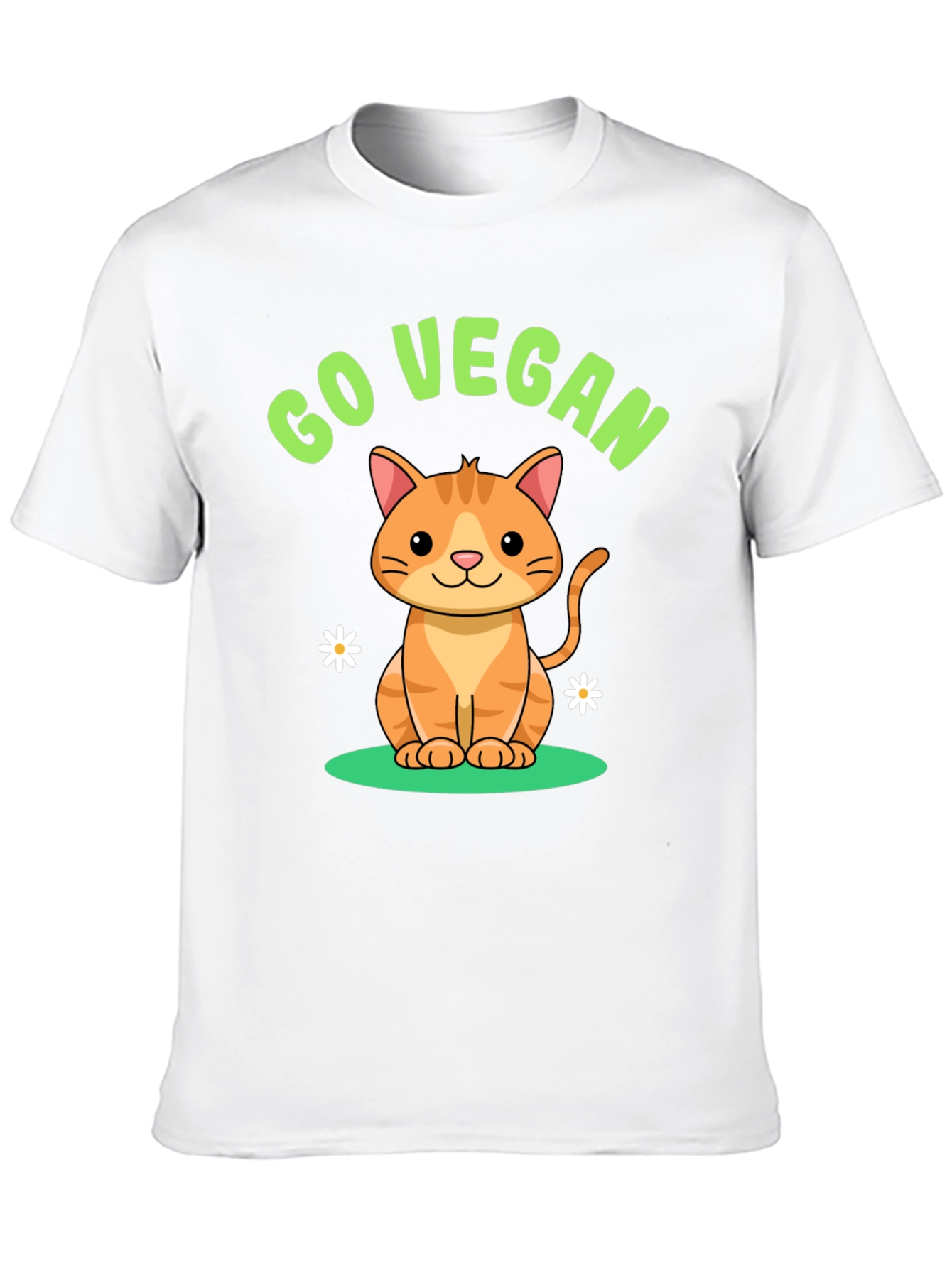 Black Go Vegan Cat T-Shirt view 10