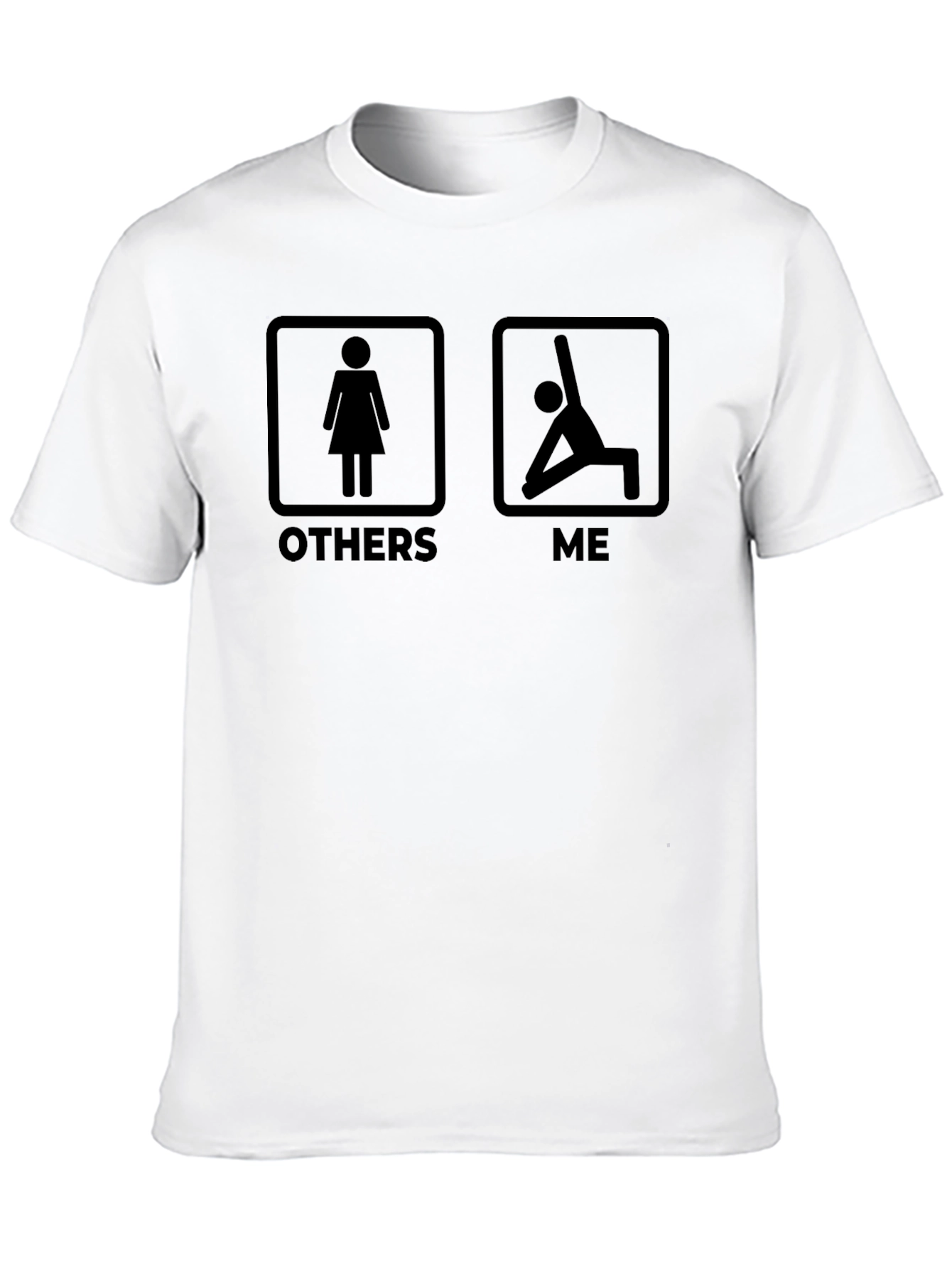 Black Yoga Lover's T-Shirt - Others vs. Me Funny Tee view 10