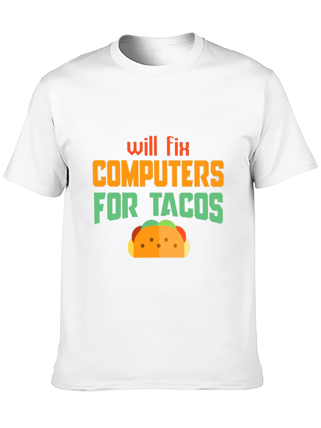 Black Will Fix Computers For Tacos Graphic Tee view 10