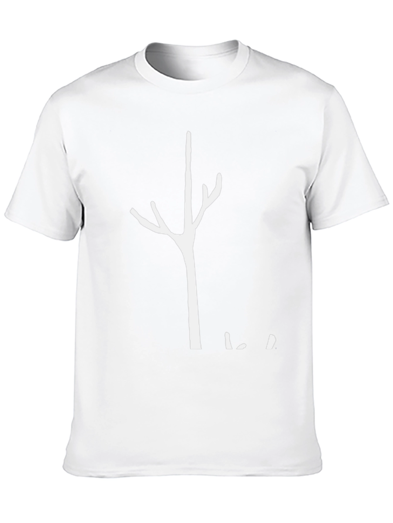 Black Symbolic White Tree Graphic Black T-Shirt view 10
