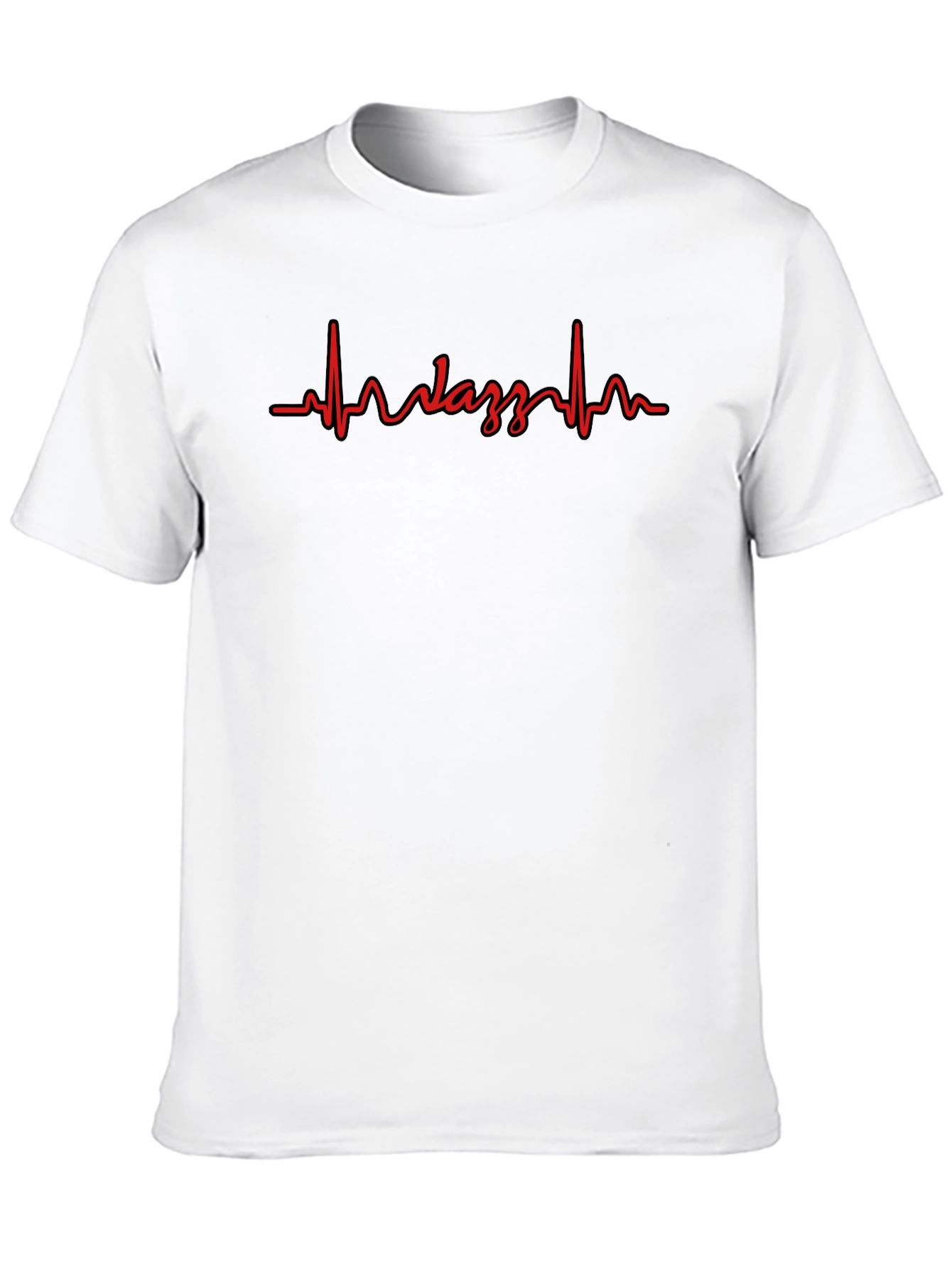 Black Heartbeat Wazzz Black T-Shirt view 10